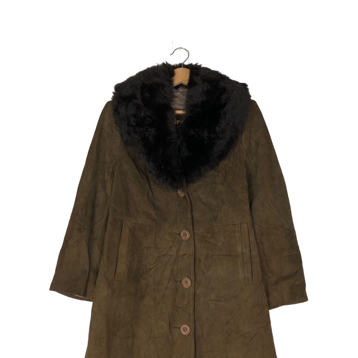 Japanese Brand VINTAGE LONG JACKET SOFT LEATHER MINK FUR COLLAR MADRID Size M / US 6-8 / IT 42-44 - 2 Thumbnail