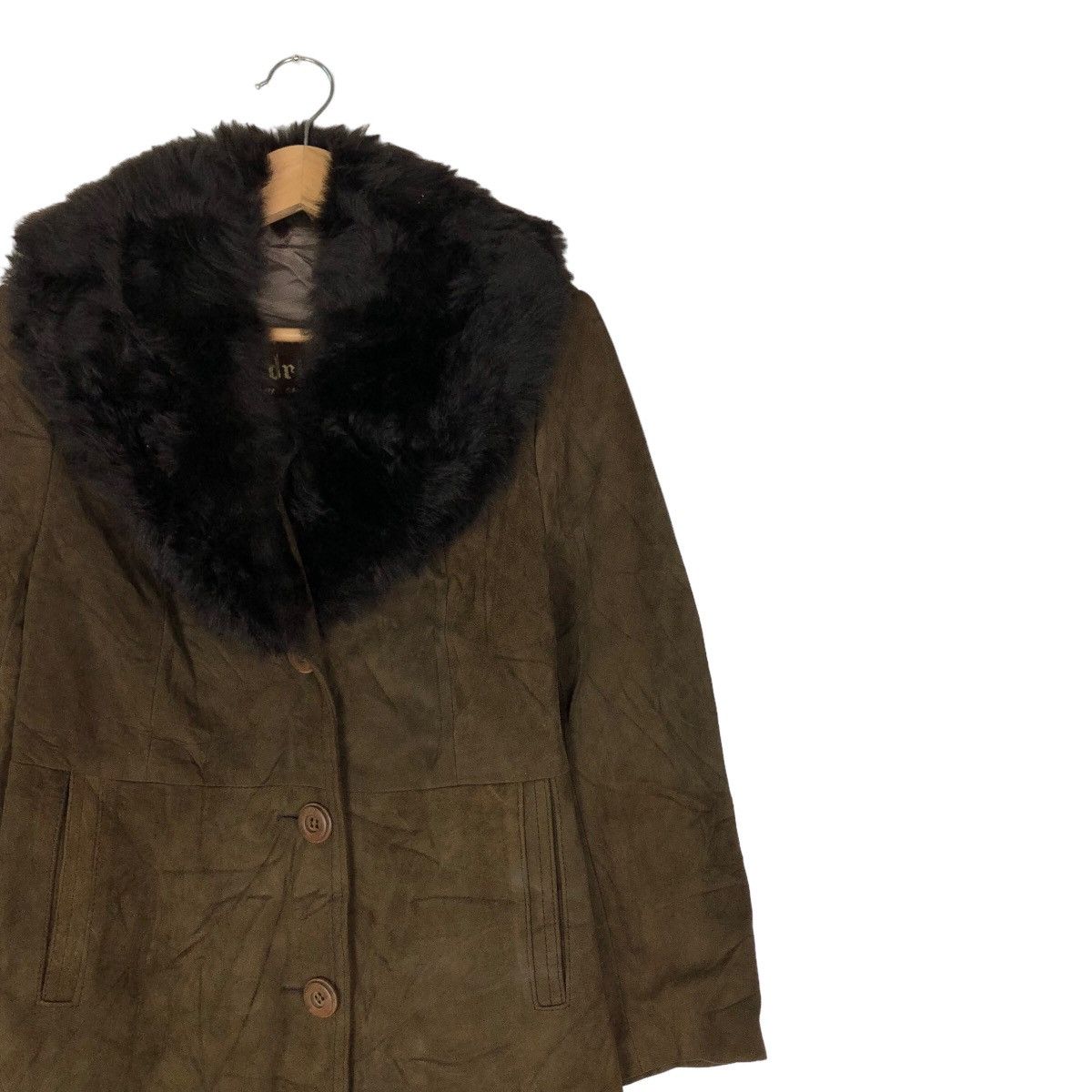 Japanese Brand VINTAGE LONG JACKET SOFT LEATHER MINK FUR COLLAR MADRID Size M / US 6-8 / IT 42-44 - 6 Thumbnail