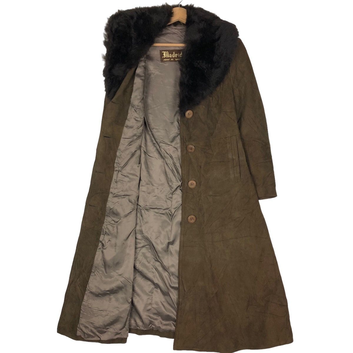 Japanese Brand VINTAGE LONG JACKET SOFT LEATHER MINK FUR COLLAR MADRID Size M / US 6-8 / IT 42-44 - 9 Thumbnail