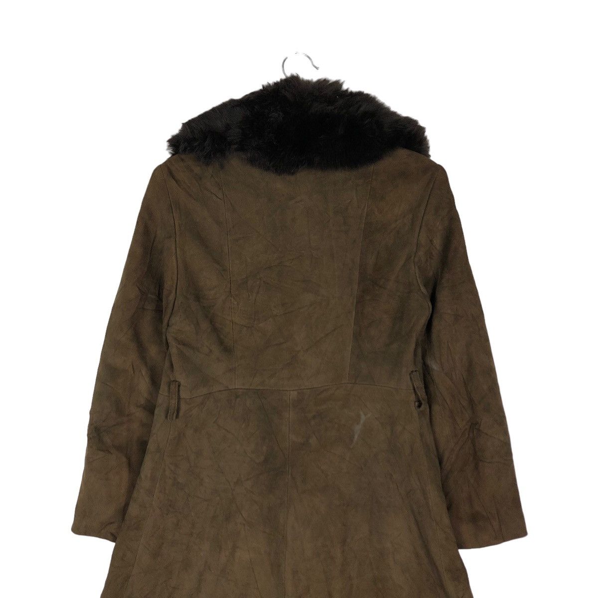 Japanese Brand VINTAGE LONG JACKET SOFT LEATHER MINK FUR COLLAR MADRID Size M / US 6-8 / IT 42-44 - 8 Thumbnail