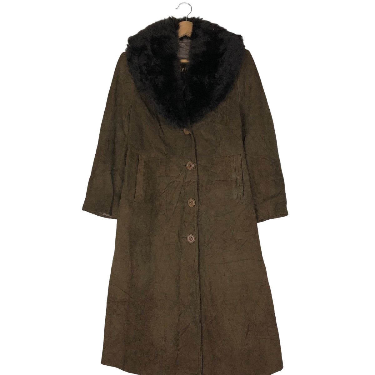 Japanese Brand VINTAGE LONG JACKET SOFT LEATHER MINK FUR COLLAR MADRID Size M / US 6-8 / IT 42-44 - 1 Thumbnail