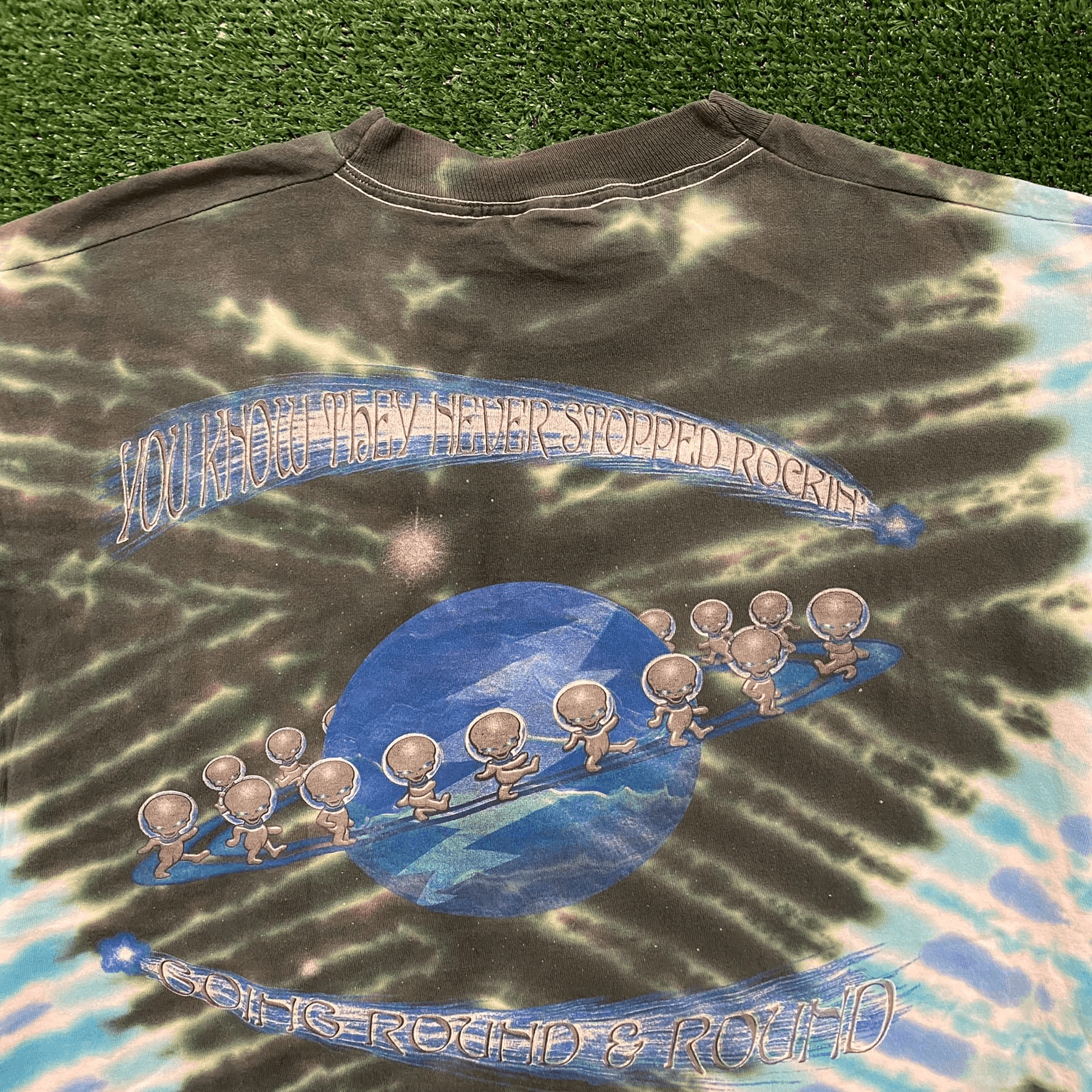Grateful Dead Crazy Vintage 90s Grateful Dead Alien UFO Band T-Shirt Size US XL / EU 56 / 4 - 5 Thumbnail