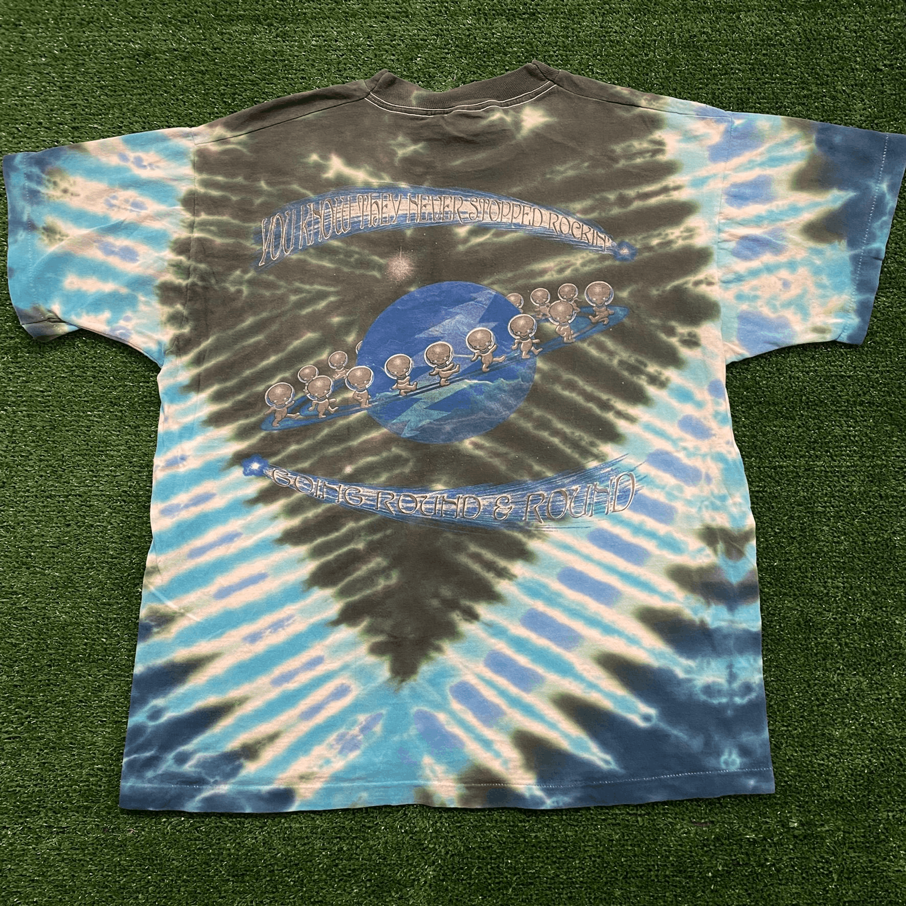 Grateful Dead Crazy Vintage 90s Grateful Dead Alien UFO Band T-Shirt Size US XL / EU 56 / 4 - 4 Thumbnail