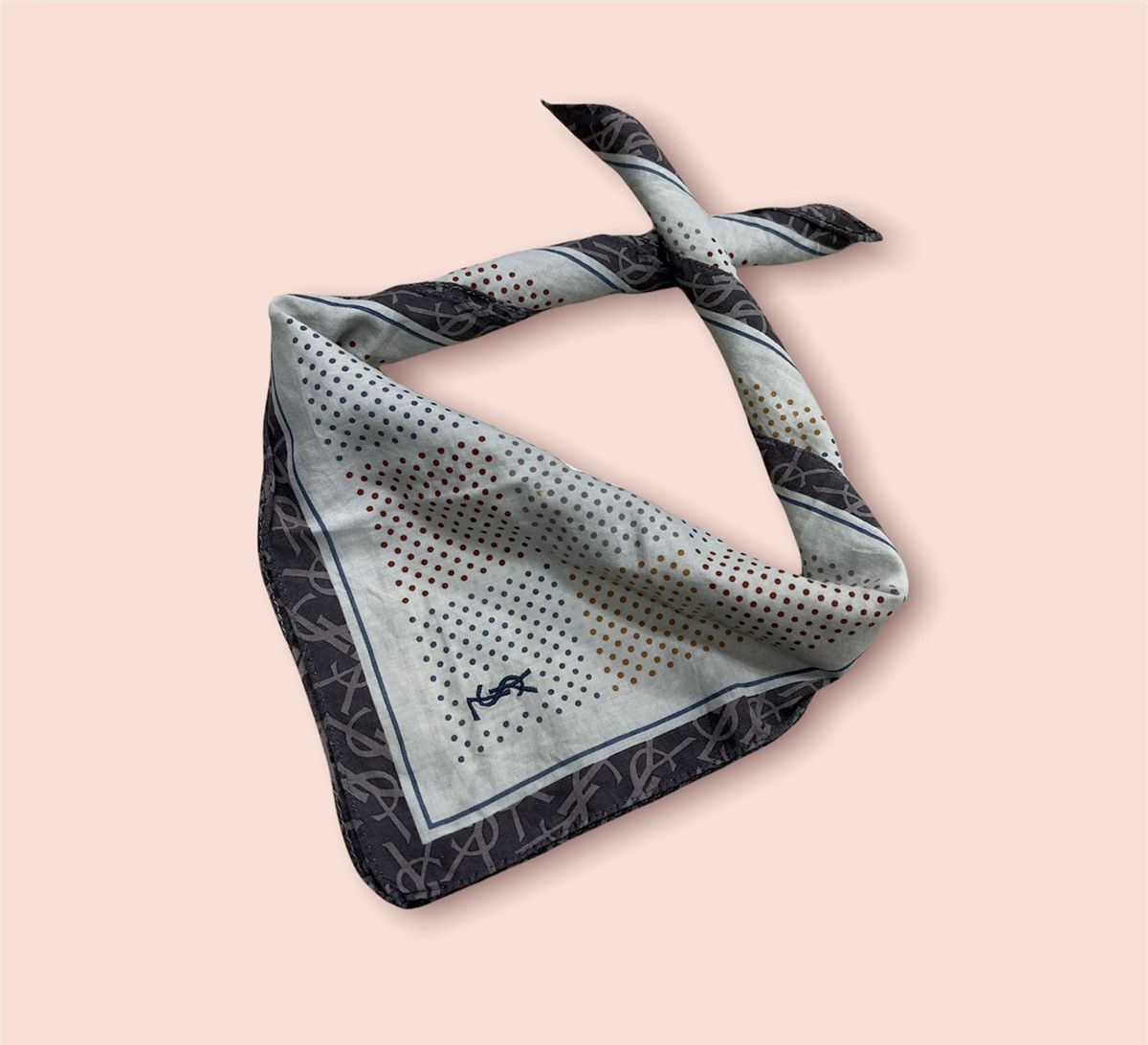 Vintage × Yves Saint Laurent VTG YSL HANDKERCHIEF/POCKETSQUARE/BANDANA Size ONE SIZE - 3 Thumbnail