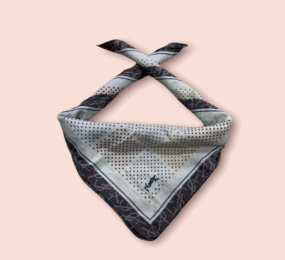 Vintage × Yves Saint Laurent VTG YSL HANDKERCHIEF/POCKETSQUARE/BANDANA Size ONE SIZE - 4 Thumbnail