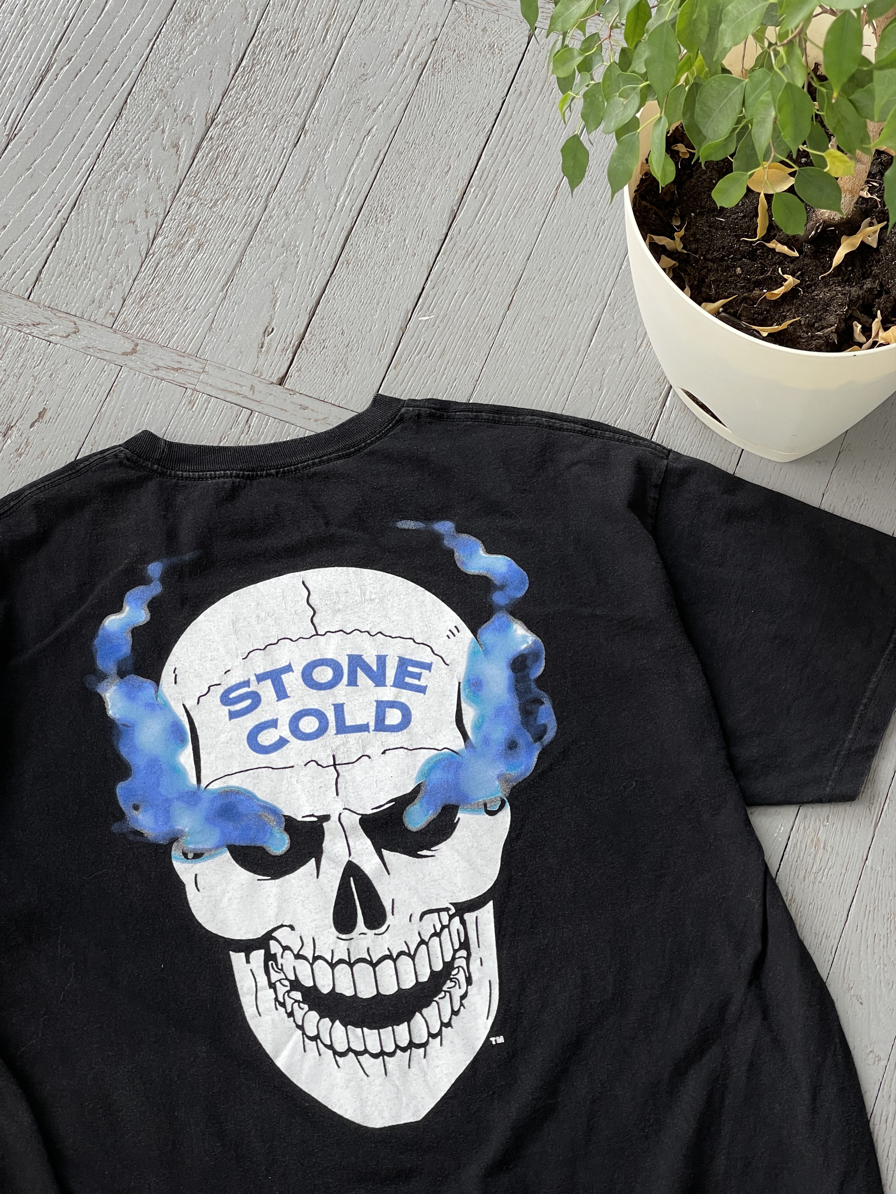 Vintage Vintage Stone Cold WWE Tee Shirt Size US XL / EU 56 / 4 - 3 Thumbnail