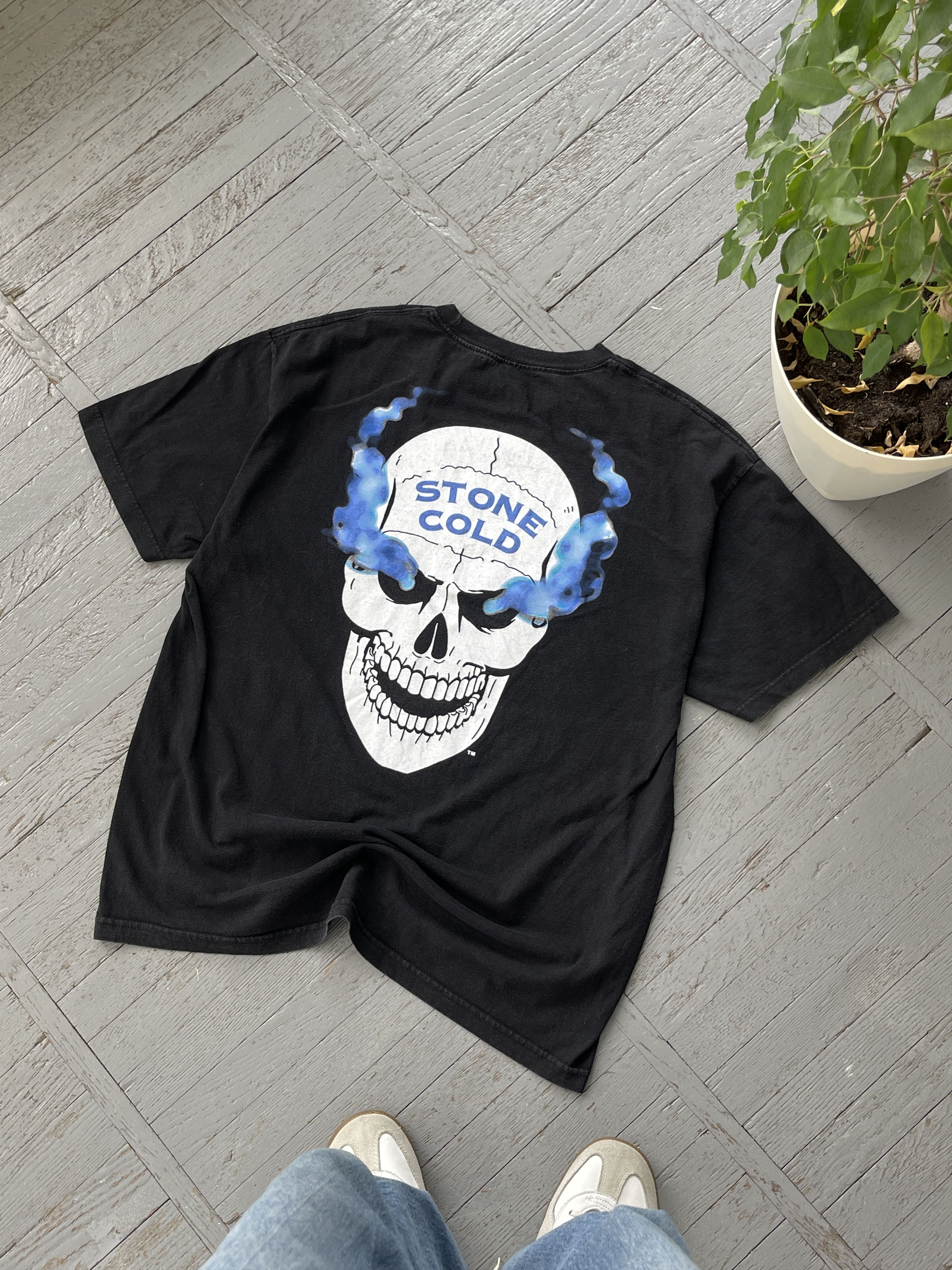 Vintage Vintage Stone Cold WWE Tee Shirt Size US XL / EU 56 / 4 - 1 Thumbnail