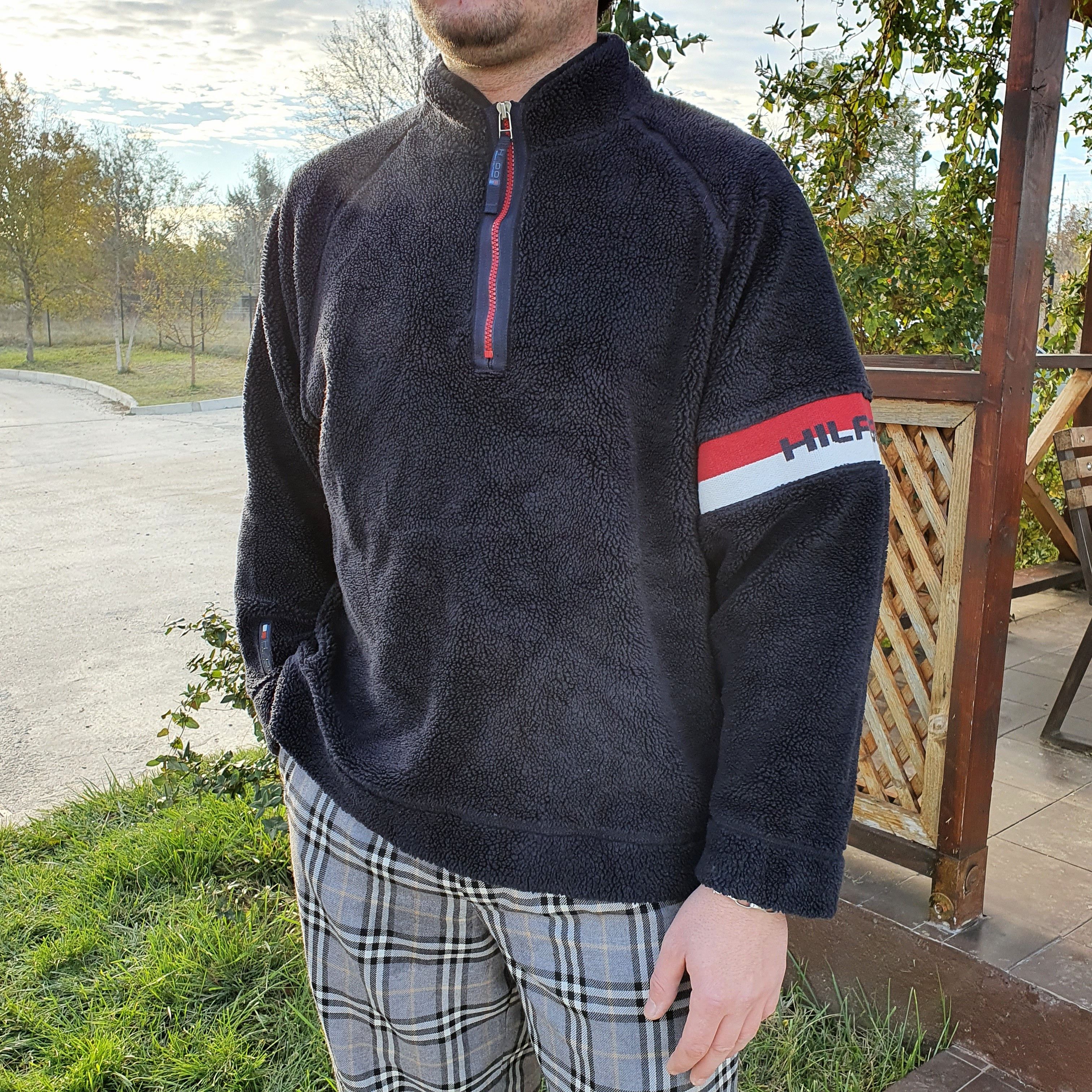 Tommy Hilfiger × Tommy Jeans Rare Tommy Hilfiger half zip up Deep Pile Fleece Navy Size US L / EU 52-54 / 3 - 4 Thumbnail