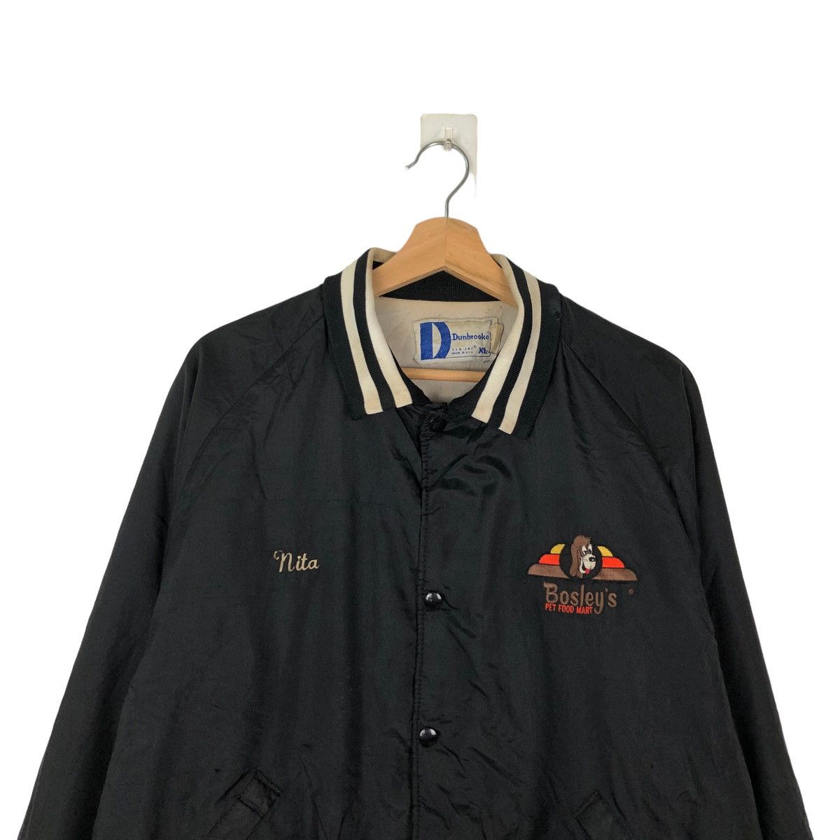 Japanese Brand VINTAGE SATIN BOMBER JACKET DUNBROOKE USA MADE Size US XL / EU 56 / 4 - 2 Thumbnail