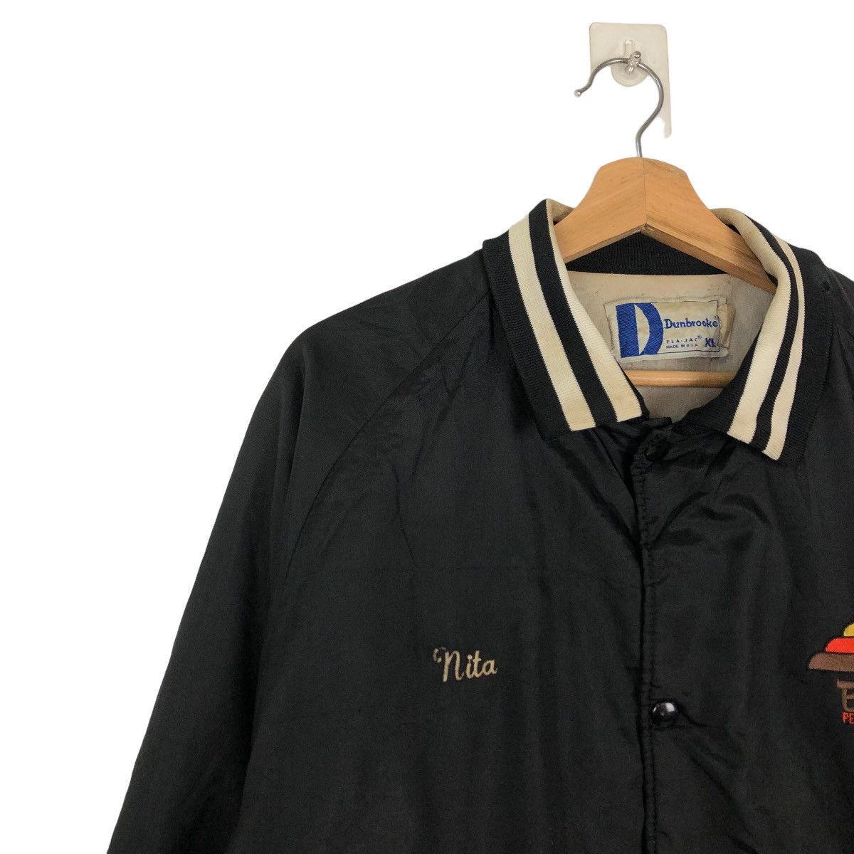Japanese Brand VINTAGE SATIN BOMBER JACKET DUNBROOKE USA MADE Size US XL / EU 56 / 4 - 6 Thumbnail