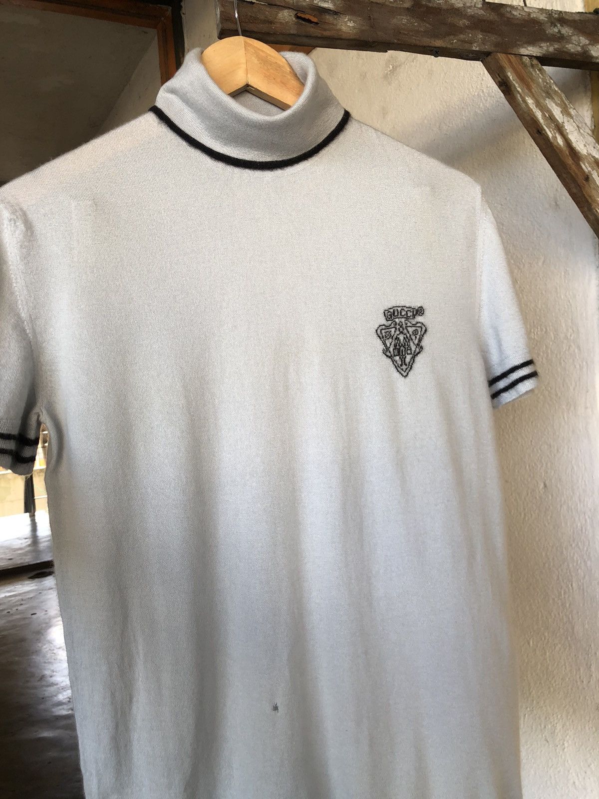 Gucci Vintage Gucci Baby Blue Small Logo Knit Turtle Neck Size XL / US 12-14 / IT 48-50 - 11 Thumbnail