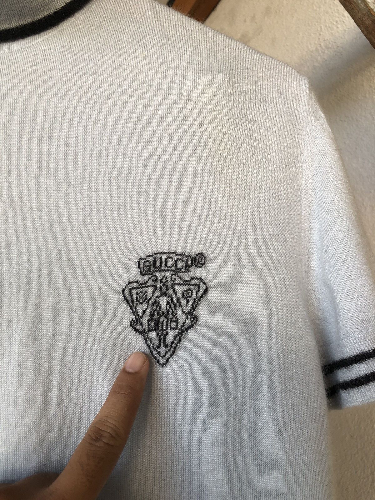 Gucci Vintage Gucci Baby Blue Small Logo Knit Turtle Neck Size XL / US 12-14 / IT 48-50 - 6 Thumbnail