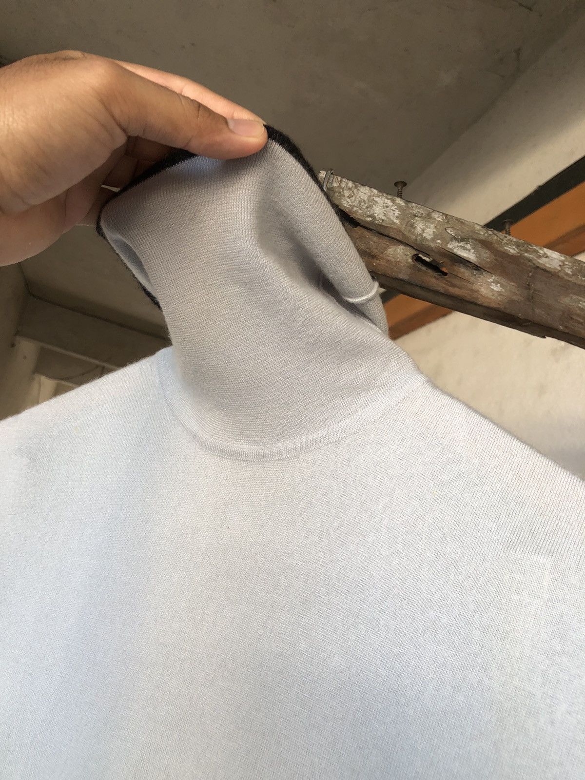 Gucci Vintage Gucci Baby Blue Small Logo Knit Turtle Neck Size XL / US 12-14 / IT 48-50 - 19 Thumbnail