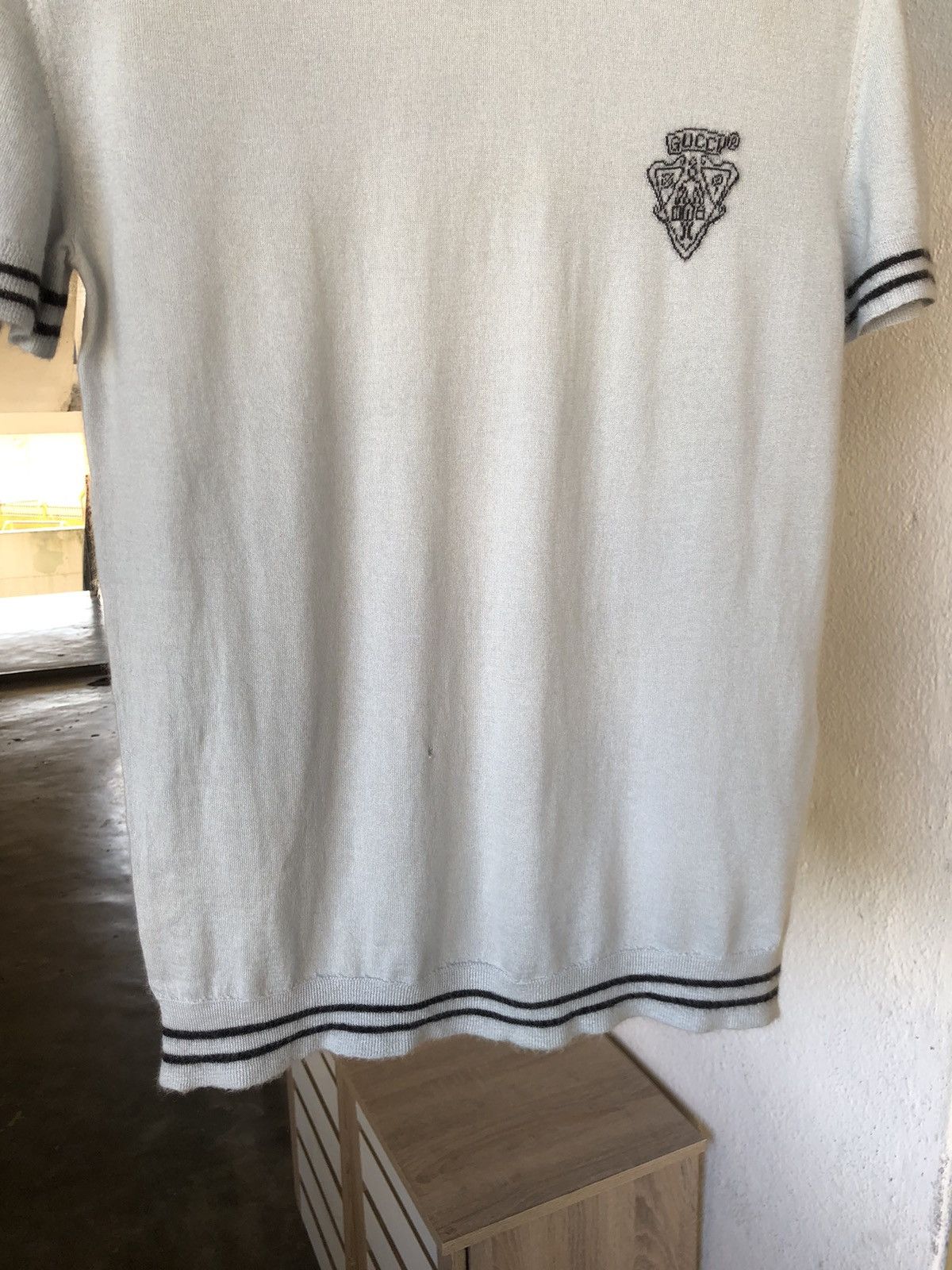 Gucci Vintage Gucci Baby Blue Small Logo Knit Turtle Neck Size XL / US 12-14 / IT 48-50 - 5 Thumbnail