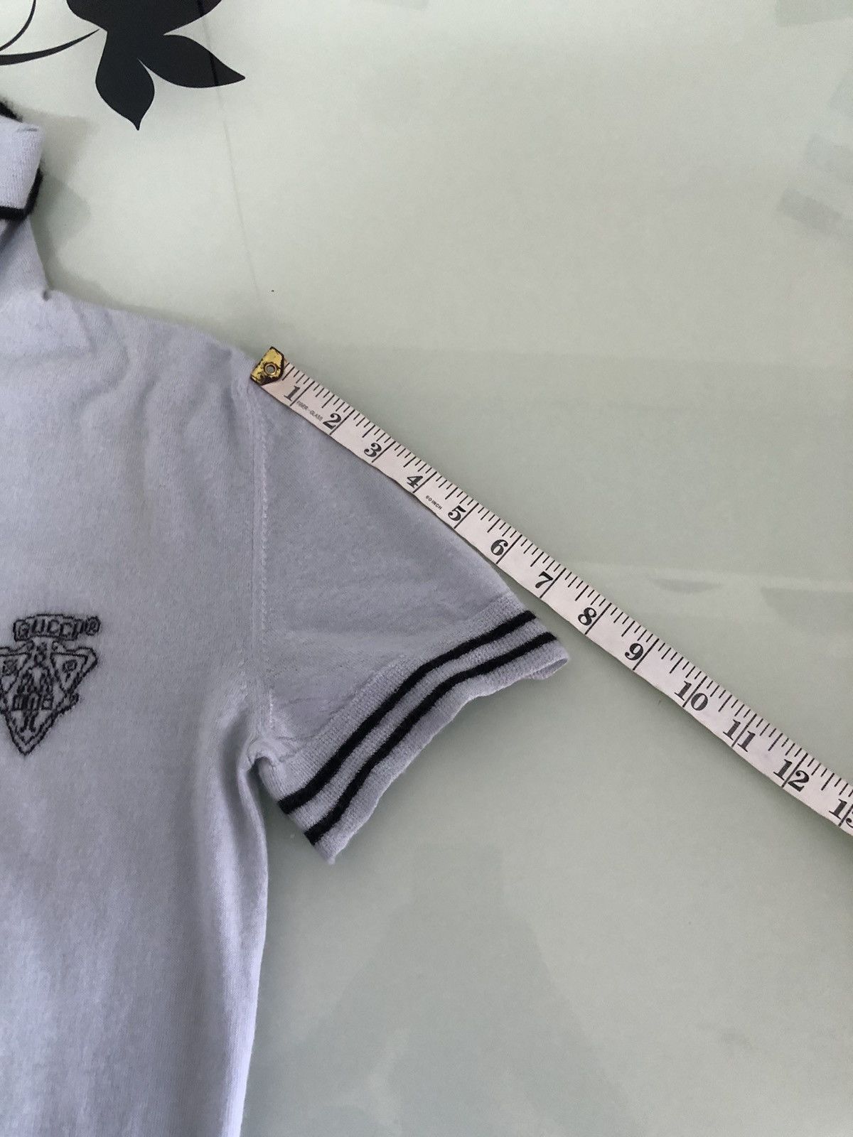 Gucci Vintage Gucci Baby Blue Small Logo Knit Turtle Neck Size XL / US 12-14 / IT 48-50 - 24 Thumbnail