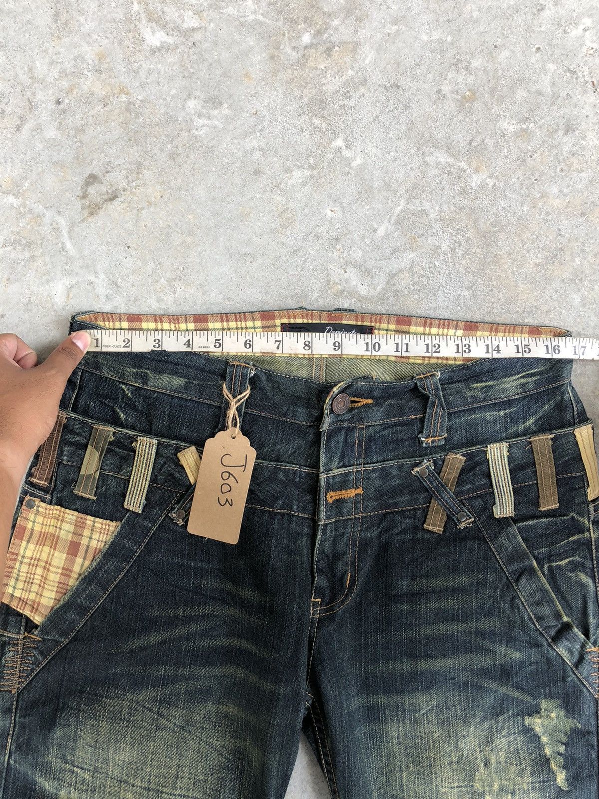 Hysteric Glamour Dominate Double Waist Distressed Jeans Size US 33 - 22 Thumbnail