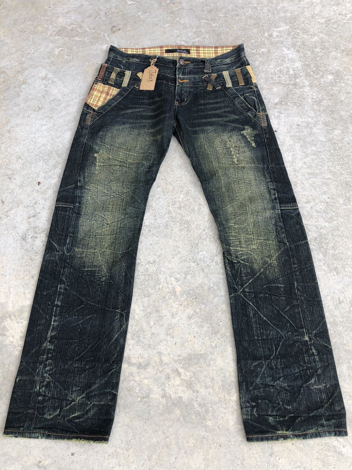 Dominate Double Waist Distressed Jeans