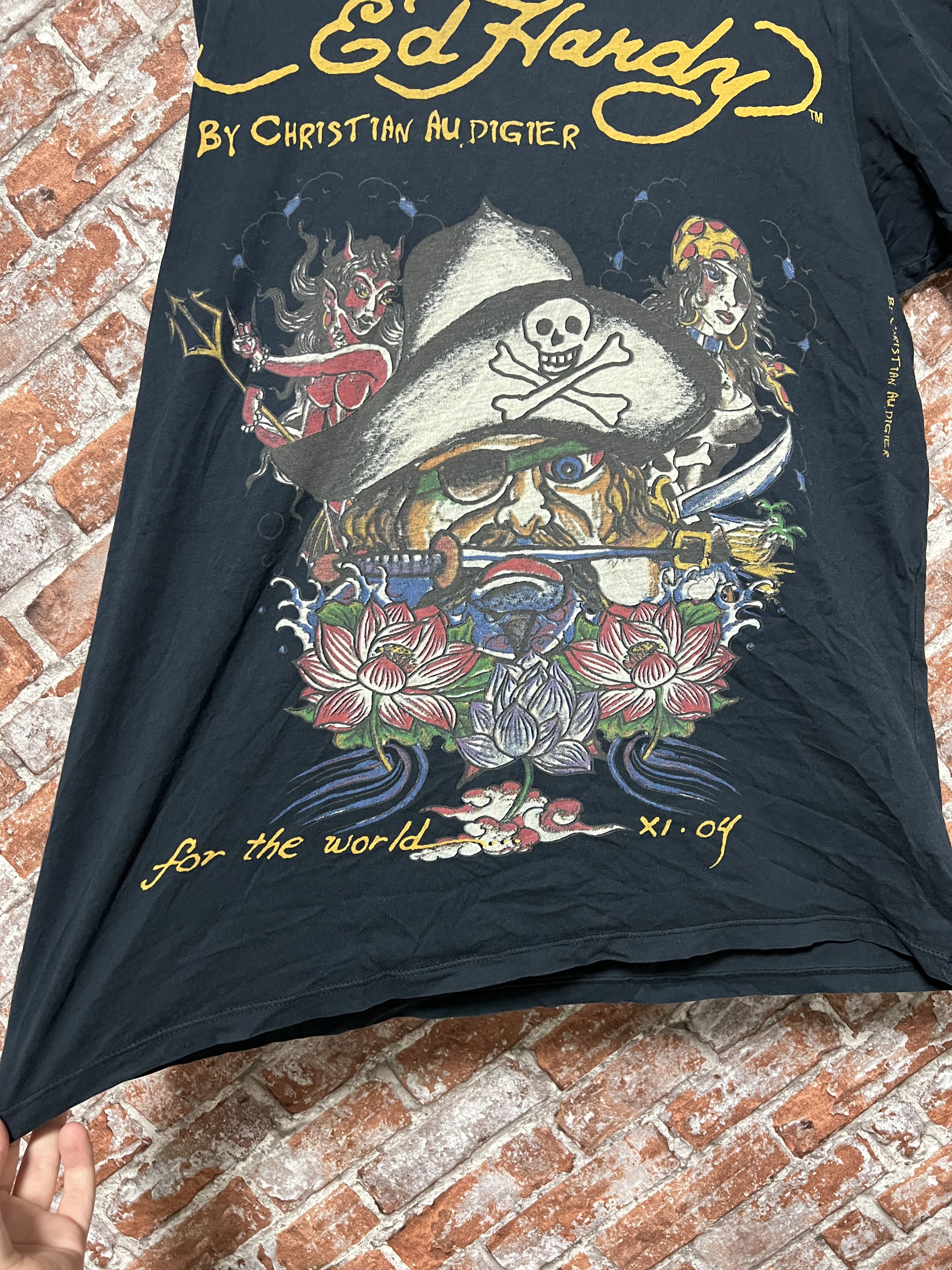 Christian Audigier Ed Hardy by Christian Audigier Vintage Pirate Tee Size US L / EU 52-54 / 3 - 10 Thumbnail