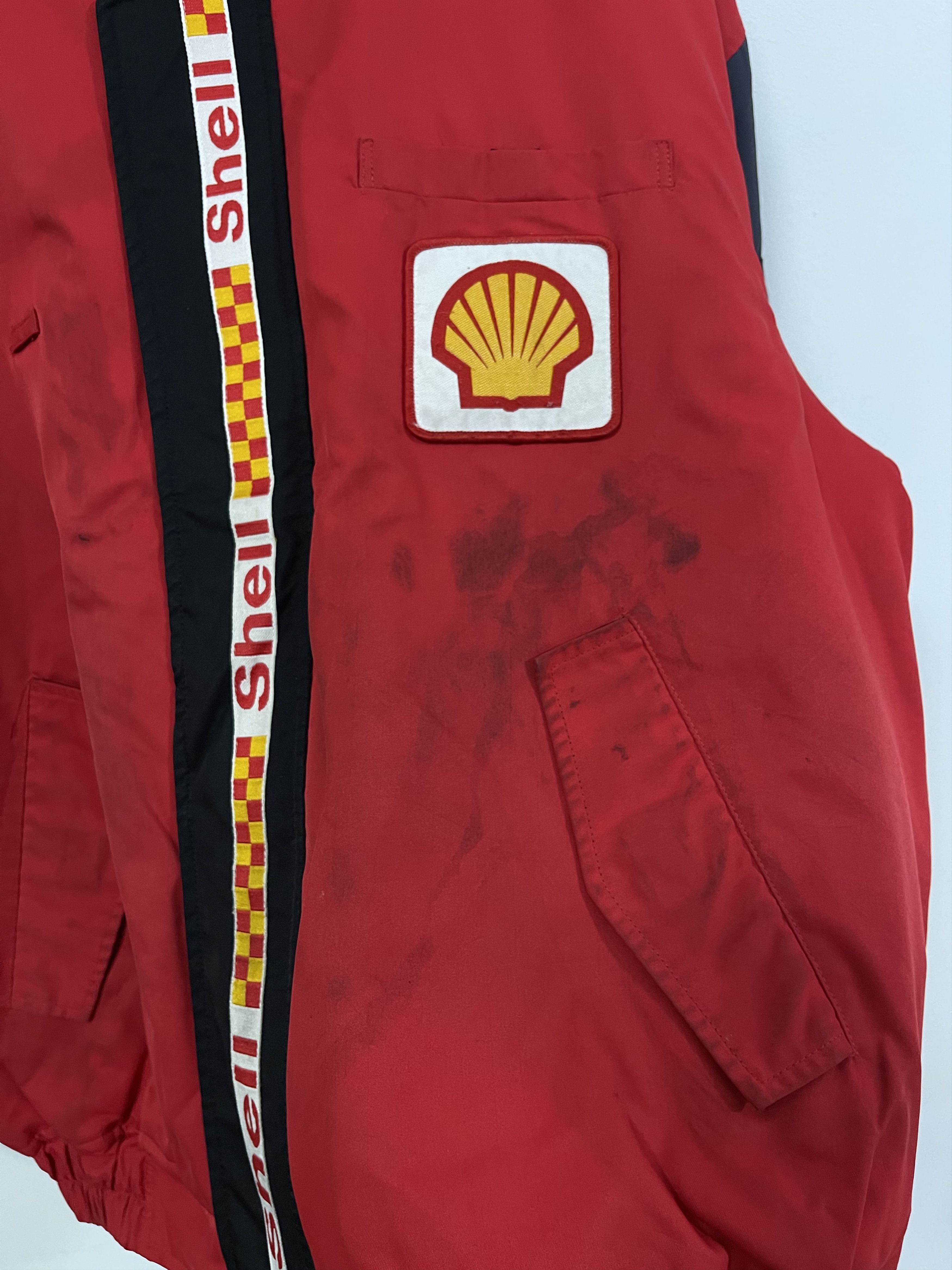 Japanese Brand Vintage Shell Oil Mini Logo Primaloft Distressed Jacket Size US L / EU 52-54 / 3 - 9 Thumbnail