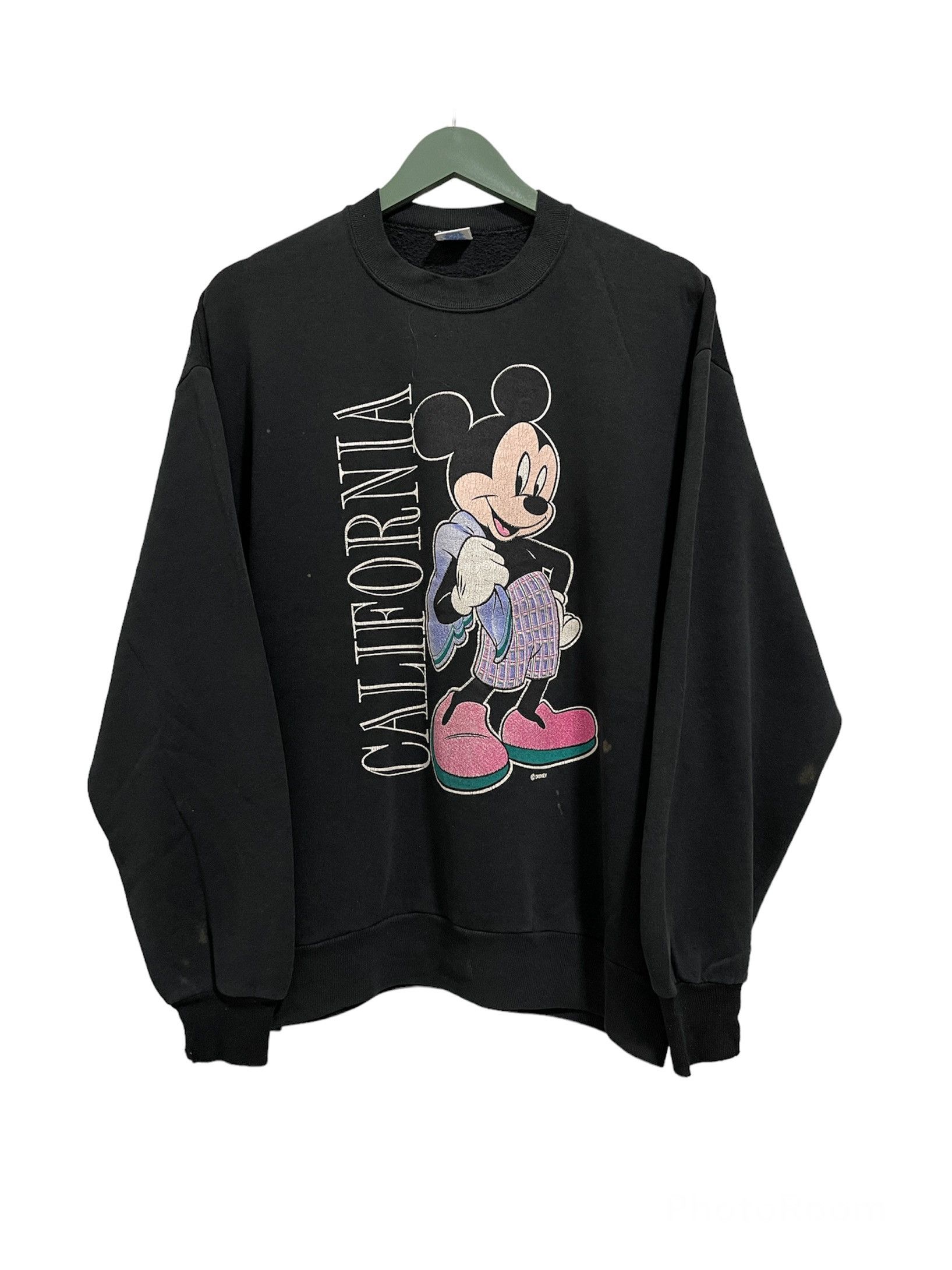 Mickey Mouse × Velva Sheen Vintage 90s Disney Mickey Mouse California Big Logo Size US L / EU 52-54 / 3 - 1 Thumbnail