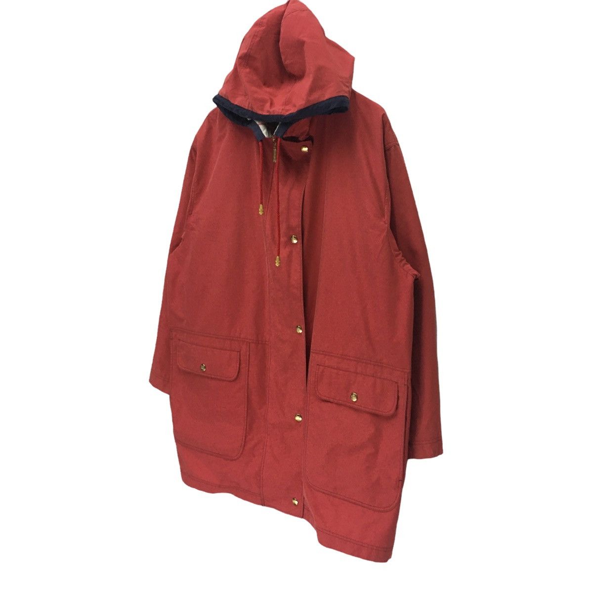 Burberry Vintage Burberrys Big Logo Zipper Hoodie Long Parka Jacket Size US L / EU 52-54 / 3 - 8 Thumbnail