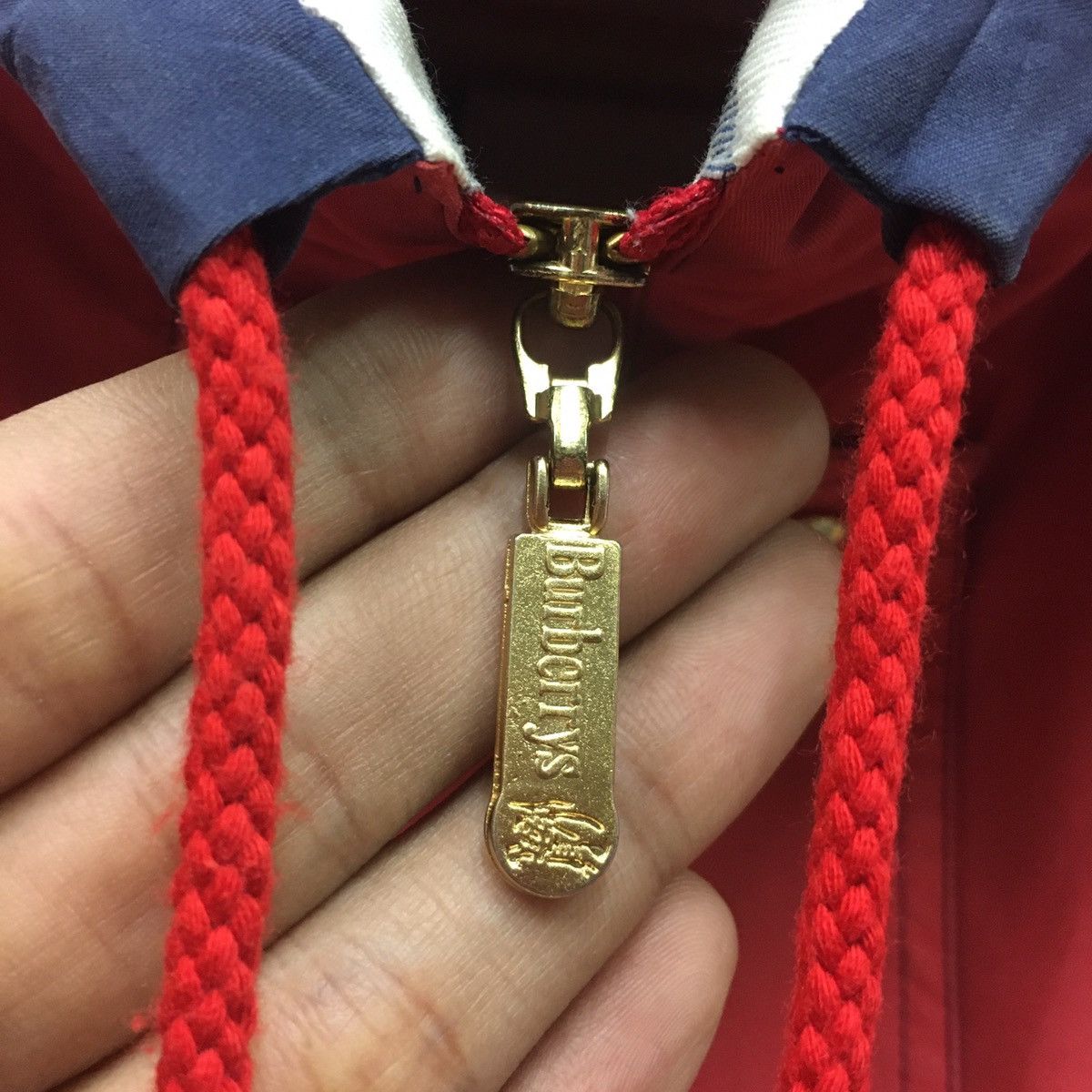 Burberry Vintage Burberrys Big Logo Zipper Hoodie Long Parka Jacket Size US L / EU 52-54 / 3 - 6 Thumbnail