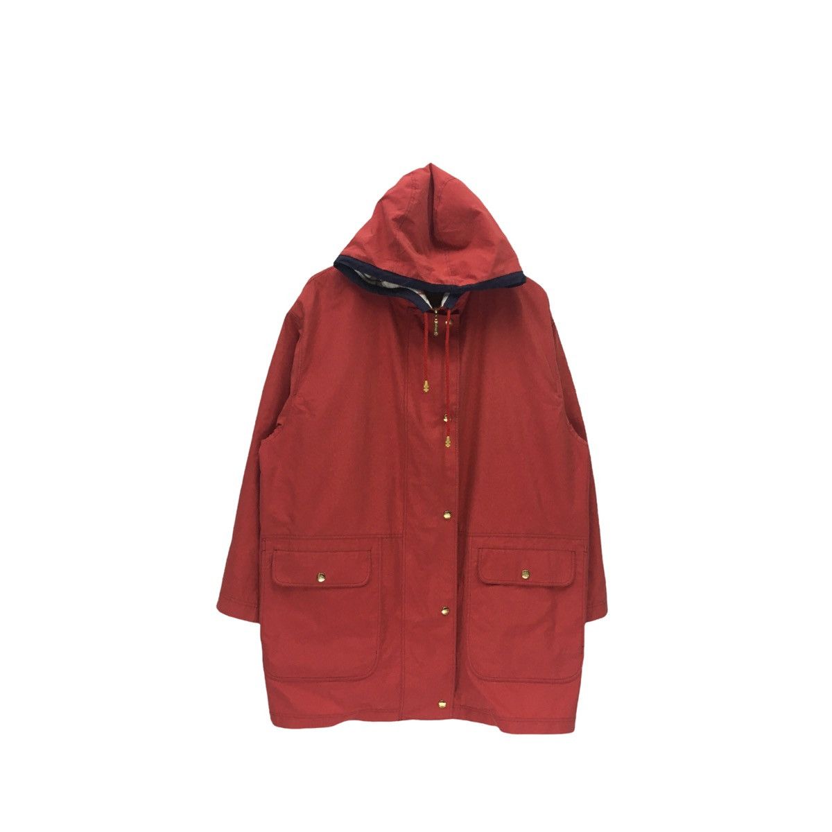 Burberry Vintage Burberrys Big Logo Zipper Hoodie Long Parka Jacket Size US L / EU 52-54 / 3 - 2 Thumbnail