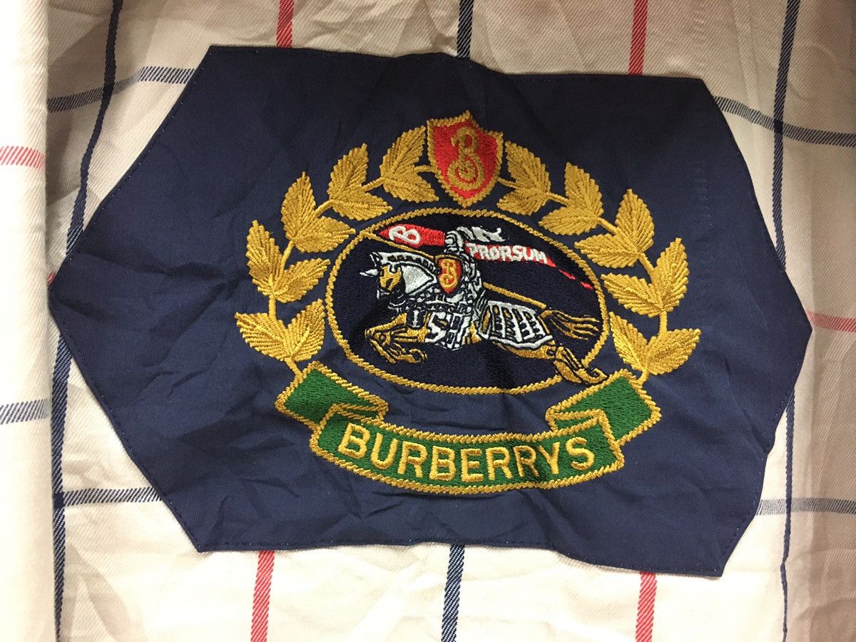 Burberry Vintage Burberrys Big Logo Zipper Hoodie Long Parka Jacket Size US L / EU 52-54 / 3 - 3 Thumbnail