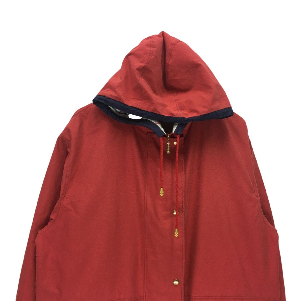 Burberry Vintage Burberrys Big Logo Zipper Hoodie Long Parka Jacket Size US L / EU 52-54 / 3 - 4 Thumbnail