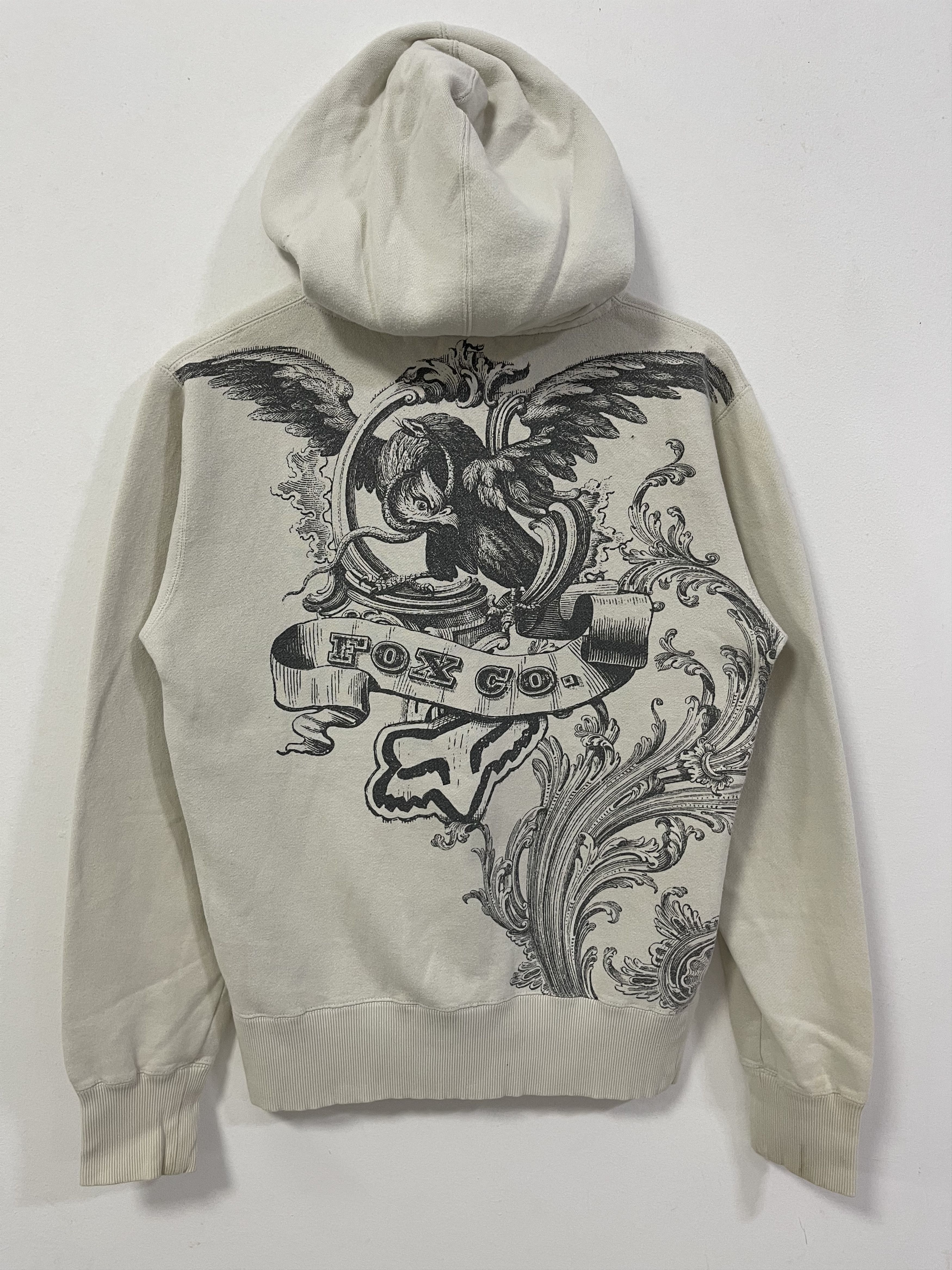 Vintage Fox Riders Co Eagle Big Logo Zip Up Hoodie