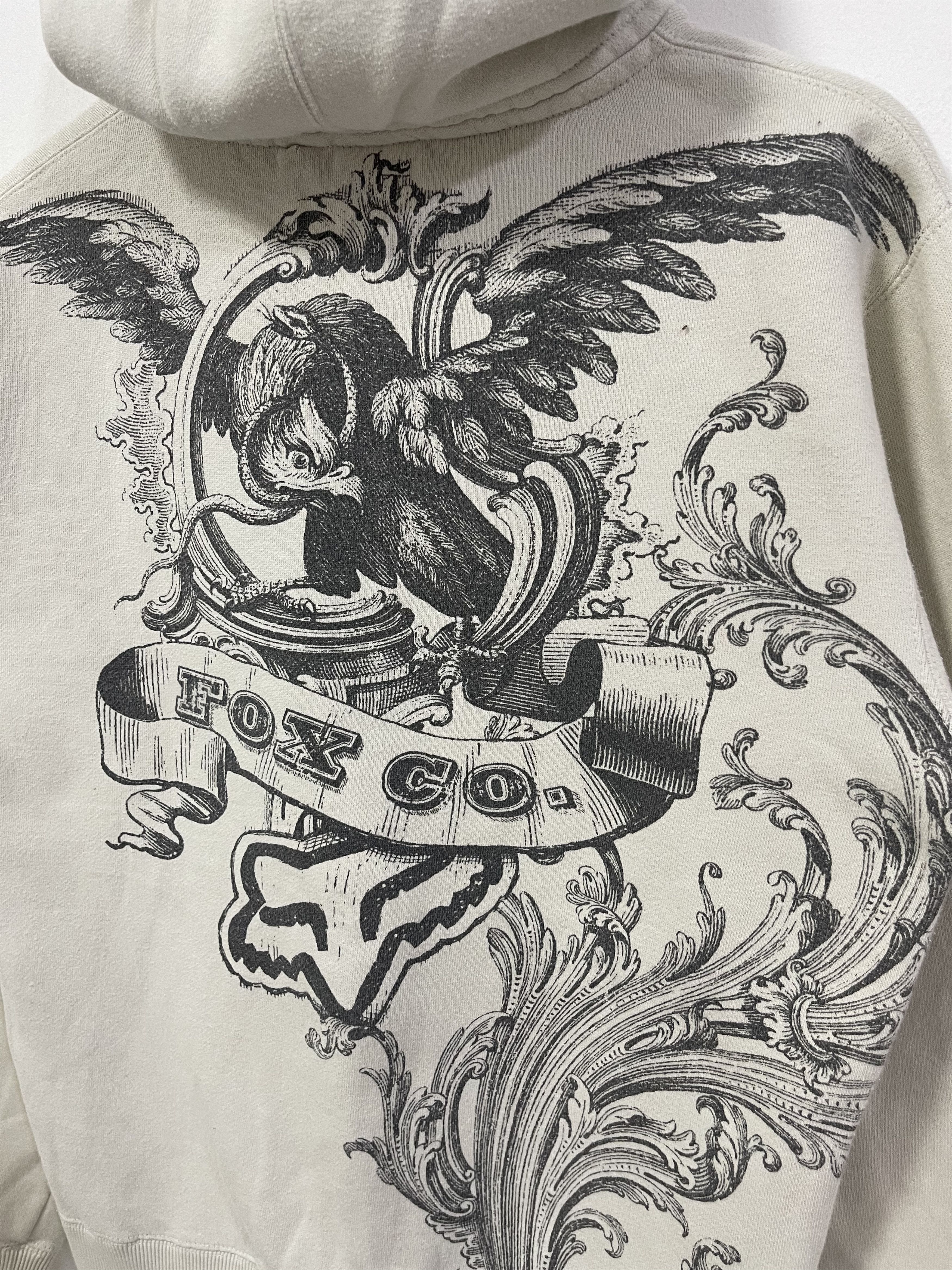 Fox Racing × Vintage Vintage Fox Riders Co Eagle Big Logo Zip Up Hoodie Size S / US 4 / IT 40 - 2 Thumbnail