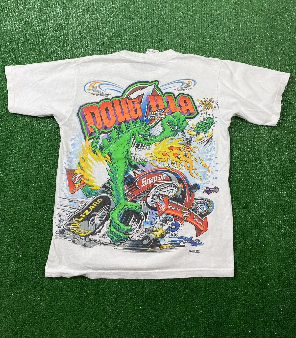 Racing × Vintage Vintage Snap On Racing Dougzilla Godzilla Graphic T ...