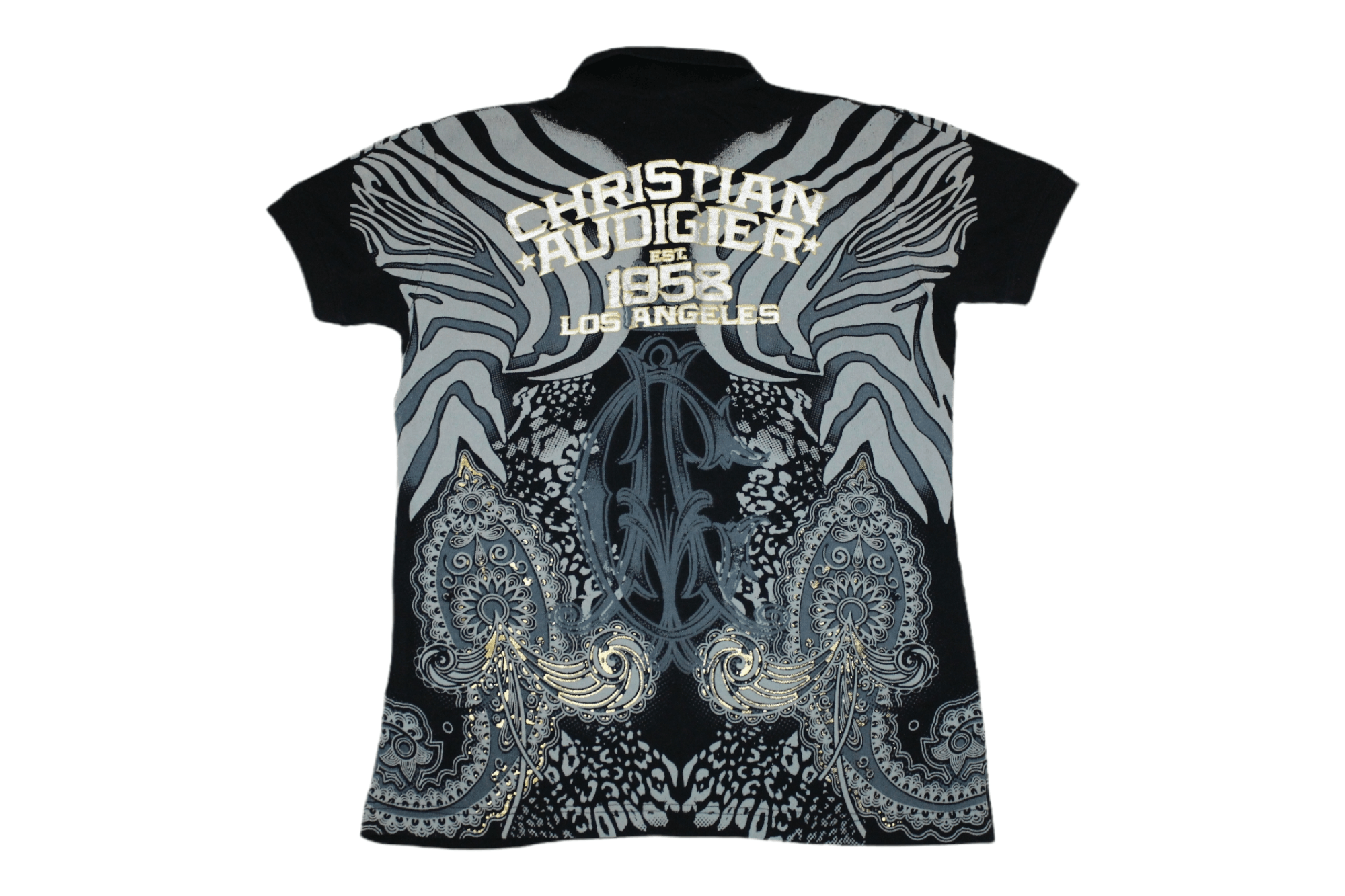 Christian Audigier Christian Audigier Los Angeles Luxury Baroque Polo Shirt Size US M / EU 48-50 / 2 - 2 Thumbnail