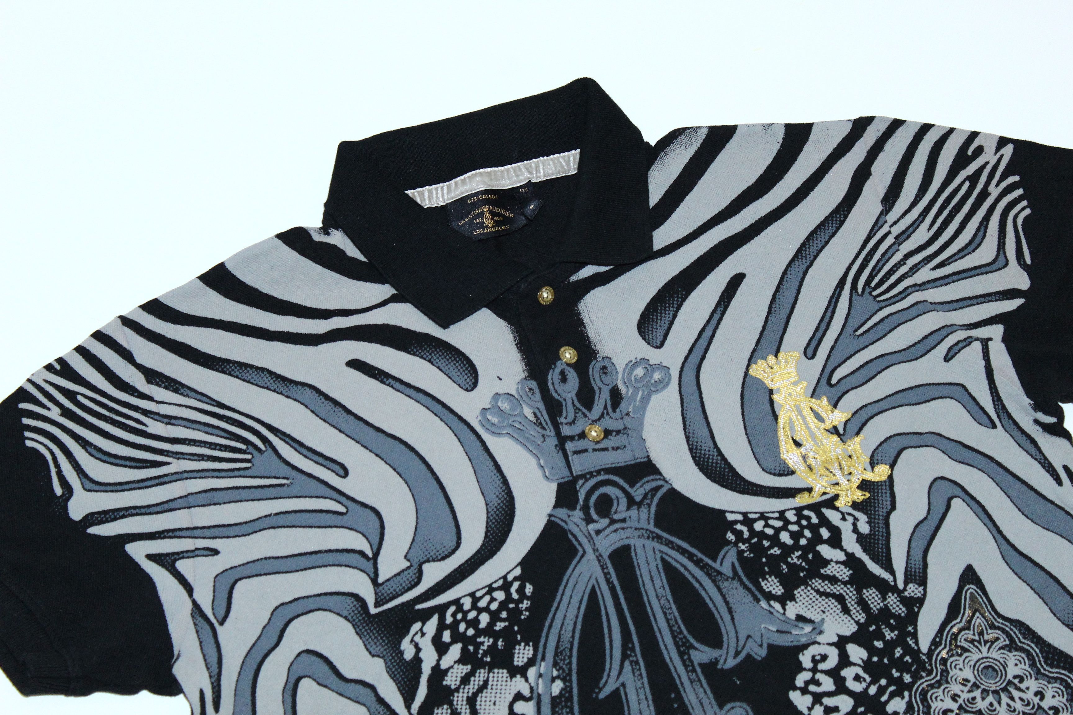 Christian Audigier Christian Audigier Los Angeles Luxury Baroque Polo Shirt Size US M / EU 48-50 / 2 - 3 Thumbnail
