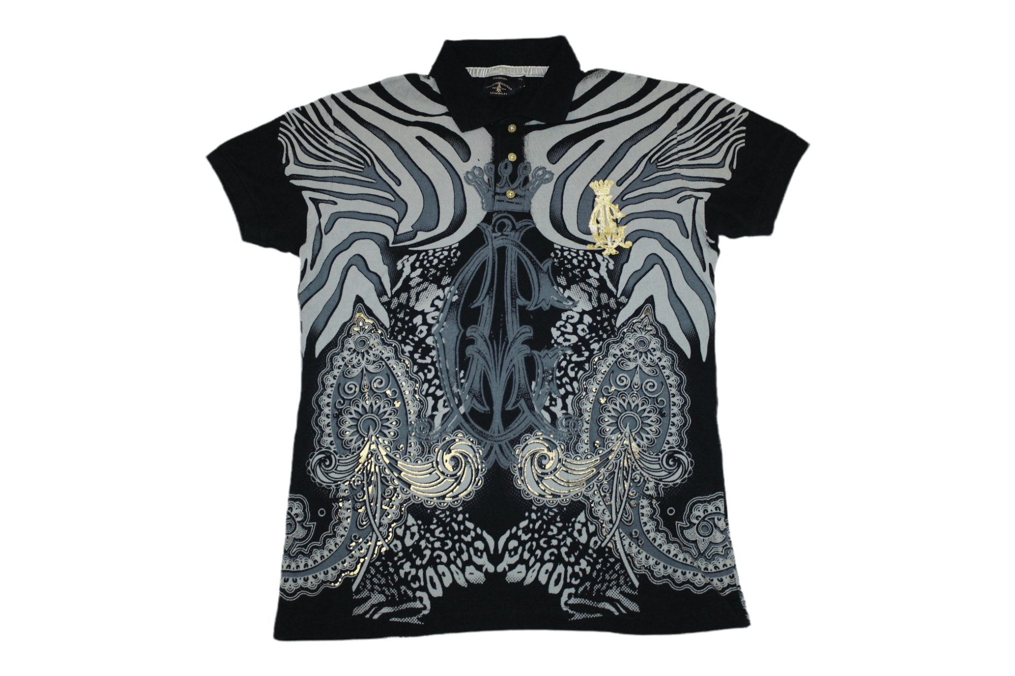 Christian Audigier Christian Audigier Los Angeles Luxury Baroque Polo Shirt Size US M / EU 48-50 / 2 - 1 Thumbnail