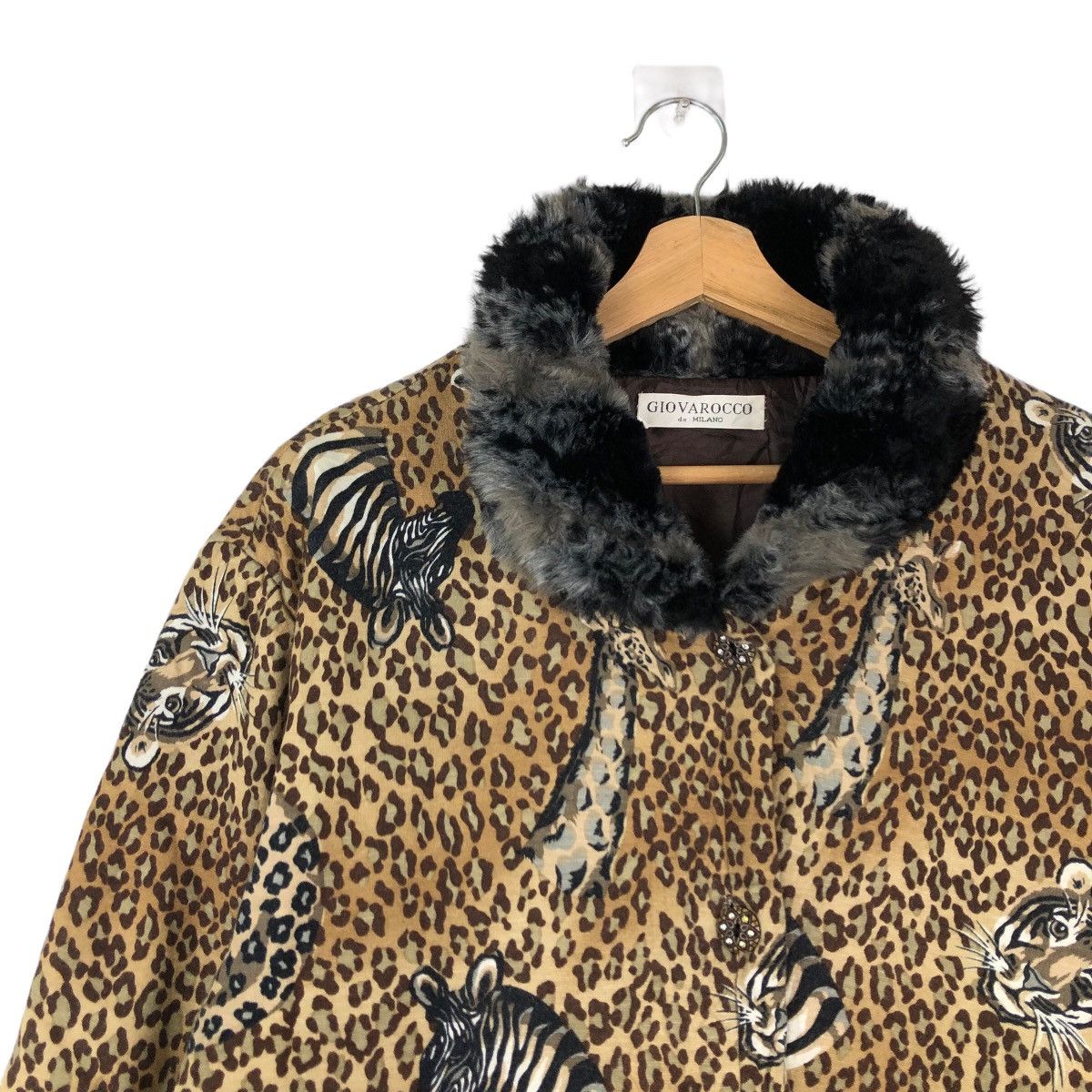 Japanese Brand VINTAGE SOFT LEATHER JACKET GIOVAROCCO DE MILANO FULL PRINT Size US M / EU 48-50 / 2 - 6 Thumbnail