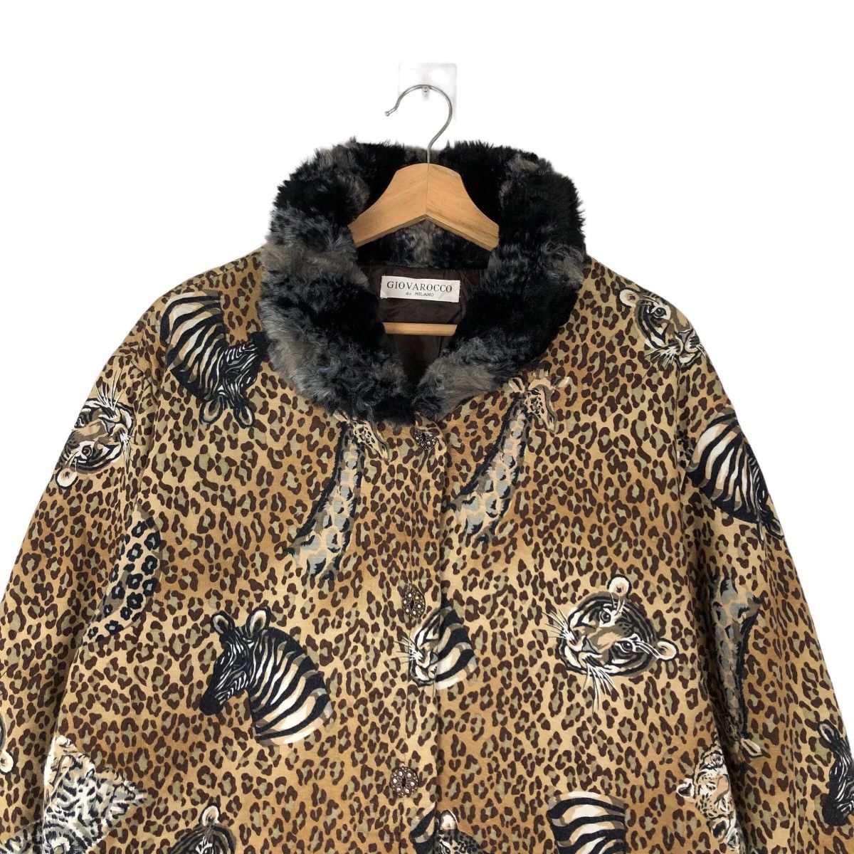 Japanese Brand VINTAGE SOFT LEATHER JACKET GIOVAROCCO DE MILANO FULL PRINT Size US M / EU 48-50 / 2 - 2 Thumbnail