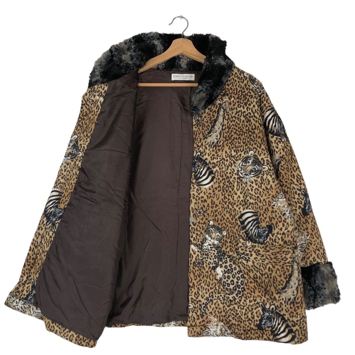 Japanese Brand VINTAGE SOFT LEATHER JACKET GIOVAROCCO DE MILANO FULL PRINT Size US M / EU 48-50 / 2 - 9 Thumbnail