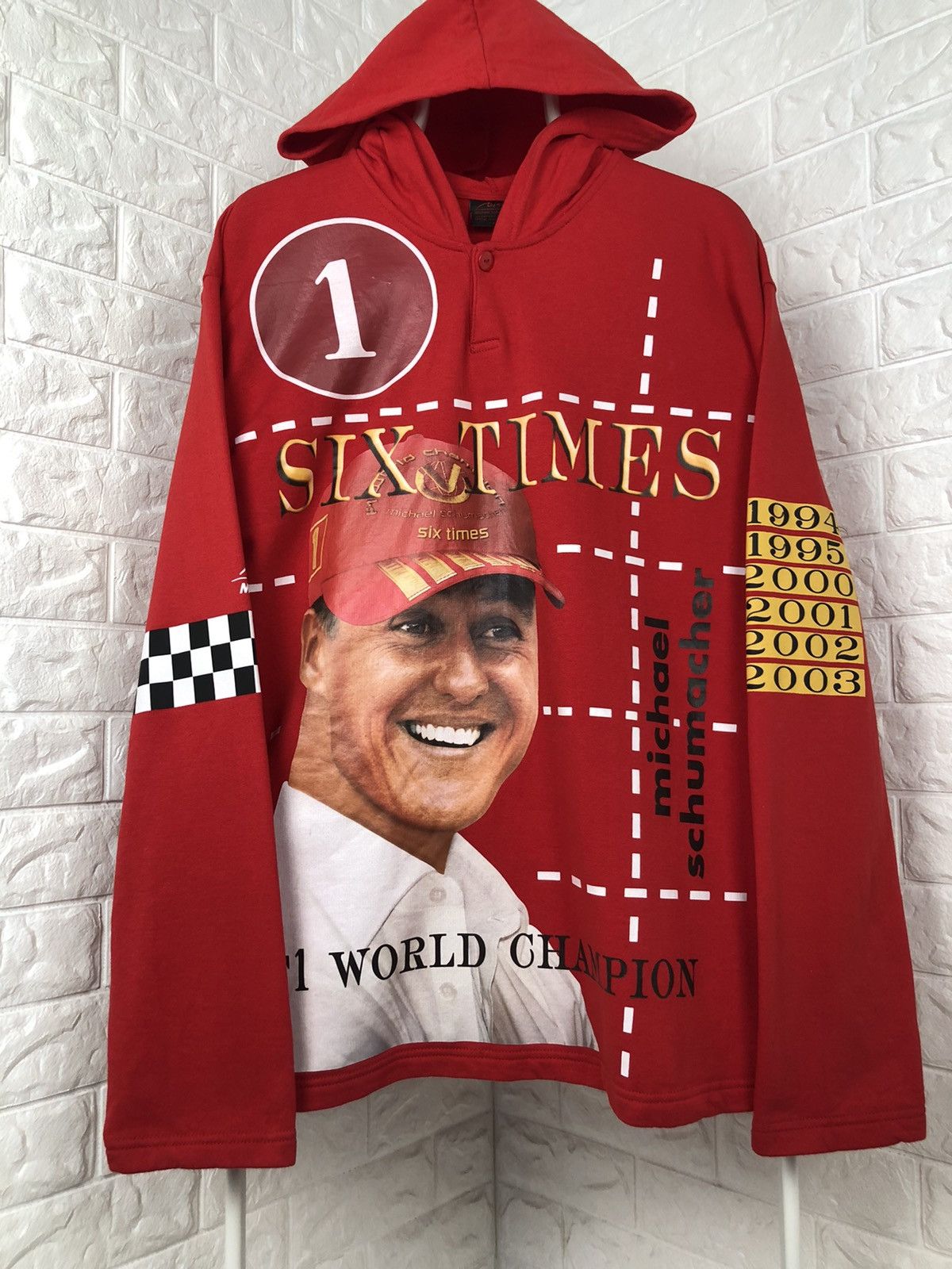 Formula 1 × Vintage Vintage Michael Schumacher Formula Naskar Y2K Hoodie size XL Size US XL / EU 56 / 4 - 3 Thumbnail