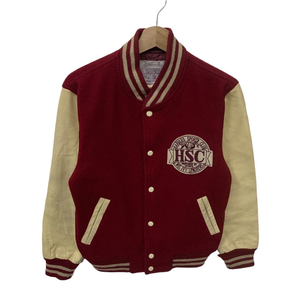 Vintage Harvard Wool Leather Varsity Jacket