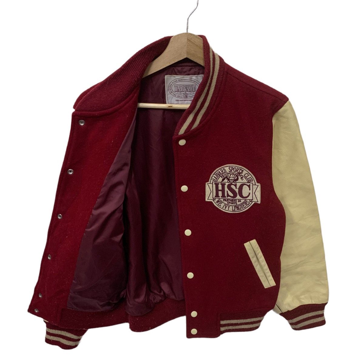 Vintage Vintage Harvard Wool Leather Varsity Jacket Size S / US 4 / IT 40 - 3 Thumbnail
