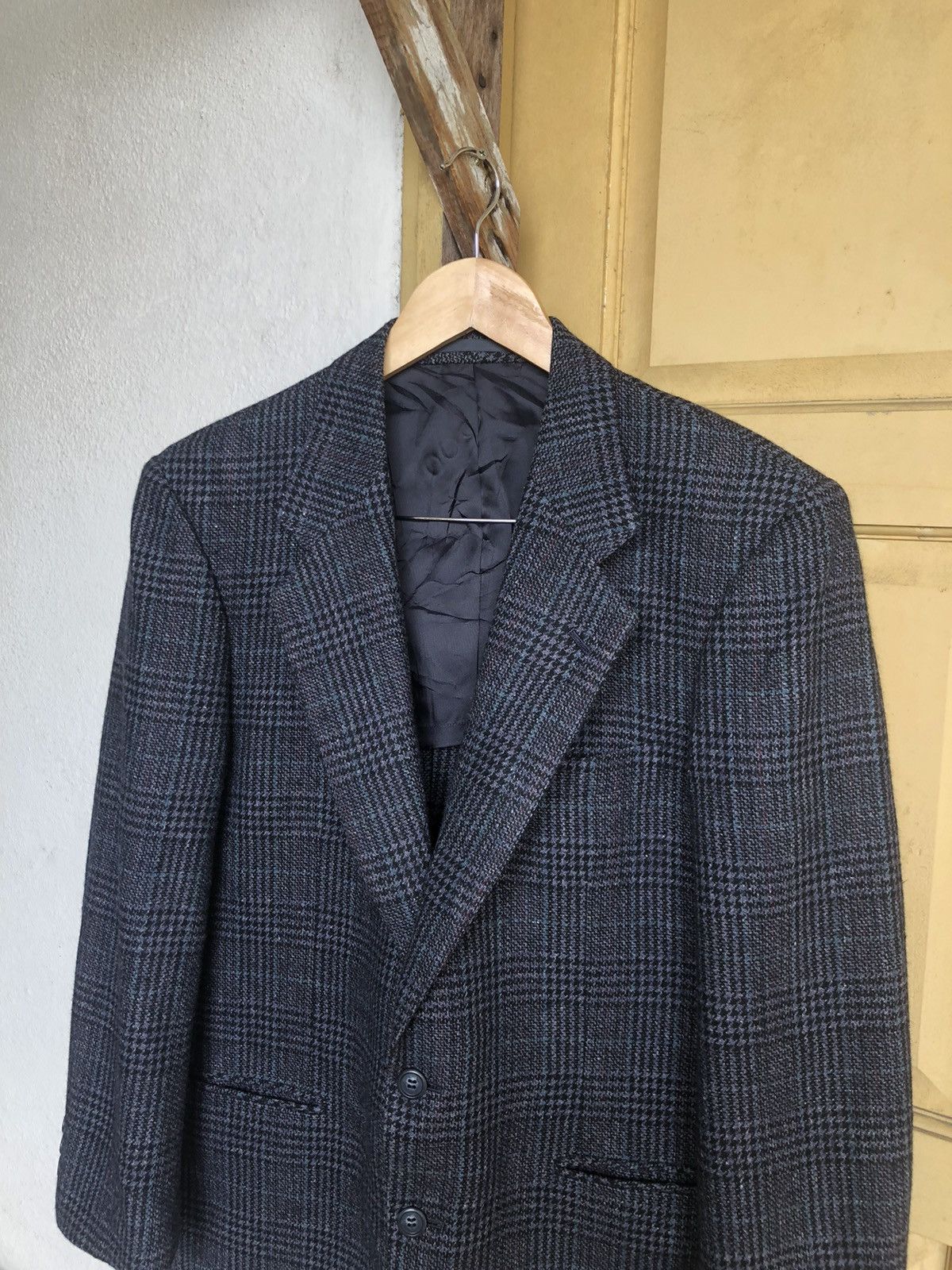Vintage Vintage Max Laurent Wool Gingham Single Breasted Blazer Size US M / EU 48-50 / 2 - 4 Thumbnail