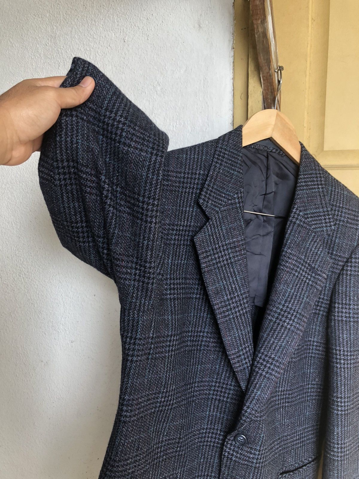 Vintage Vintage Max Laurent Wool Gingham Single Breasted Blazer Size US M / EU 48-50 / 2 - 8 Thumbnail
