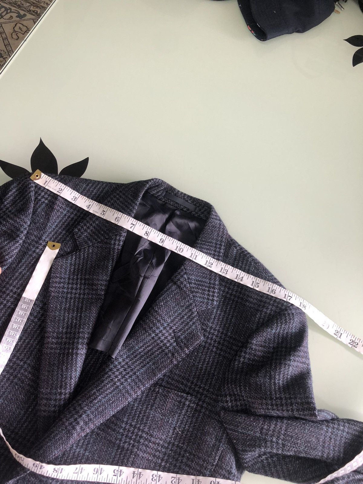 Vintage Vintage Max Laurent Wool Gingham Single Breasted Blazer Size US M / EU 48-50 / 2 - 18 Thumbnail