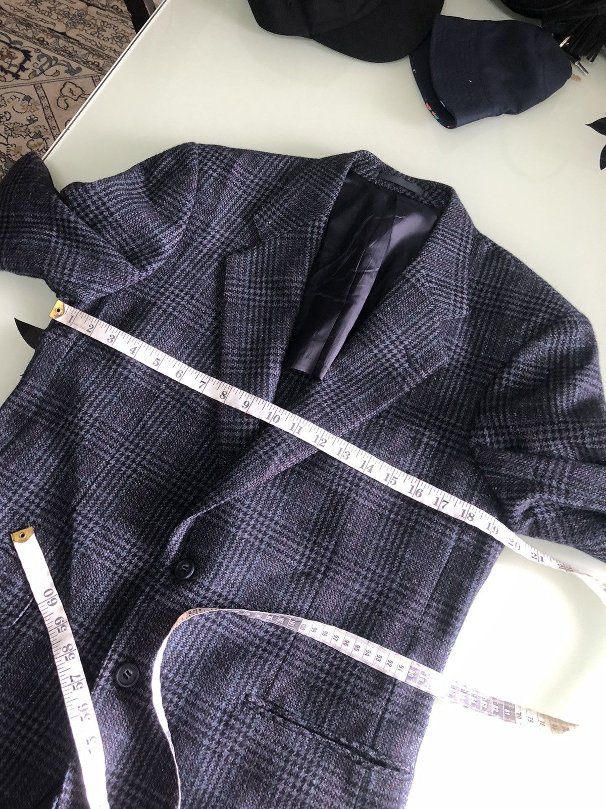 Vintage Vintage Max Laurent Wool Gingham Single Breasted Blazer Size US M / EU 48-50 / 2 - 16 Thumbnail