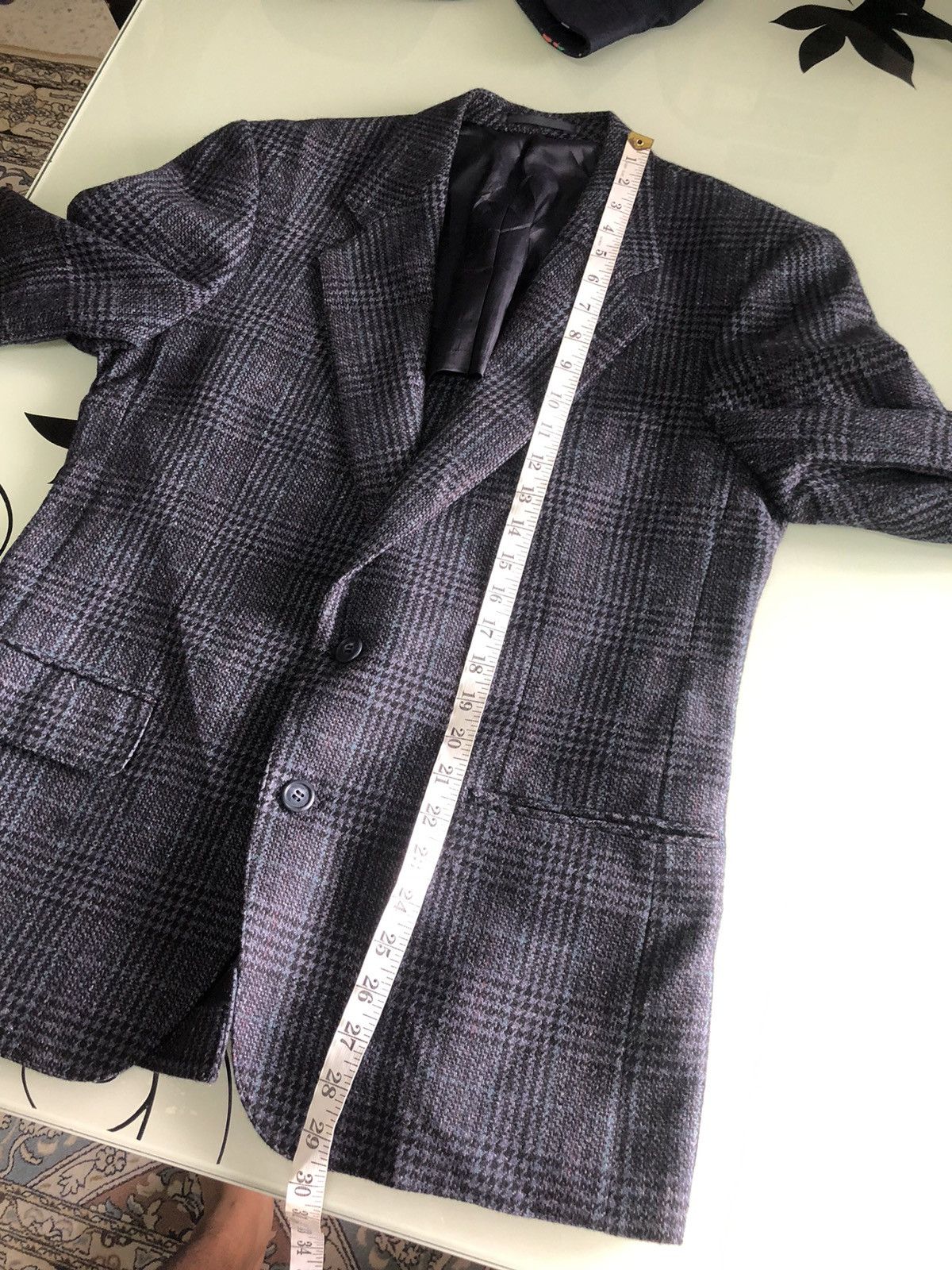 Vintage Vintage Max Laurent Wool Gingham Single Breasted Blazer Size US M / EU 48-50 / 2 - 17 Thumbnail