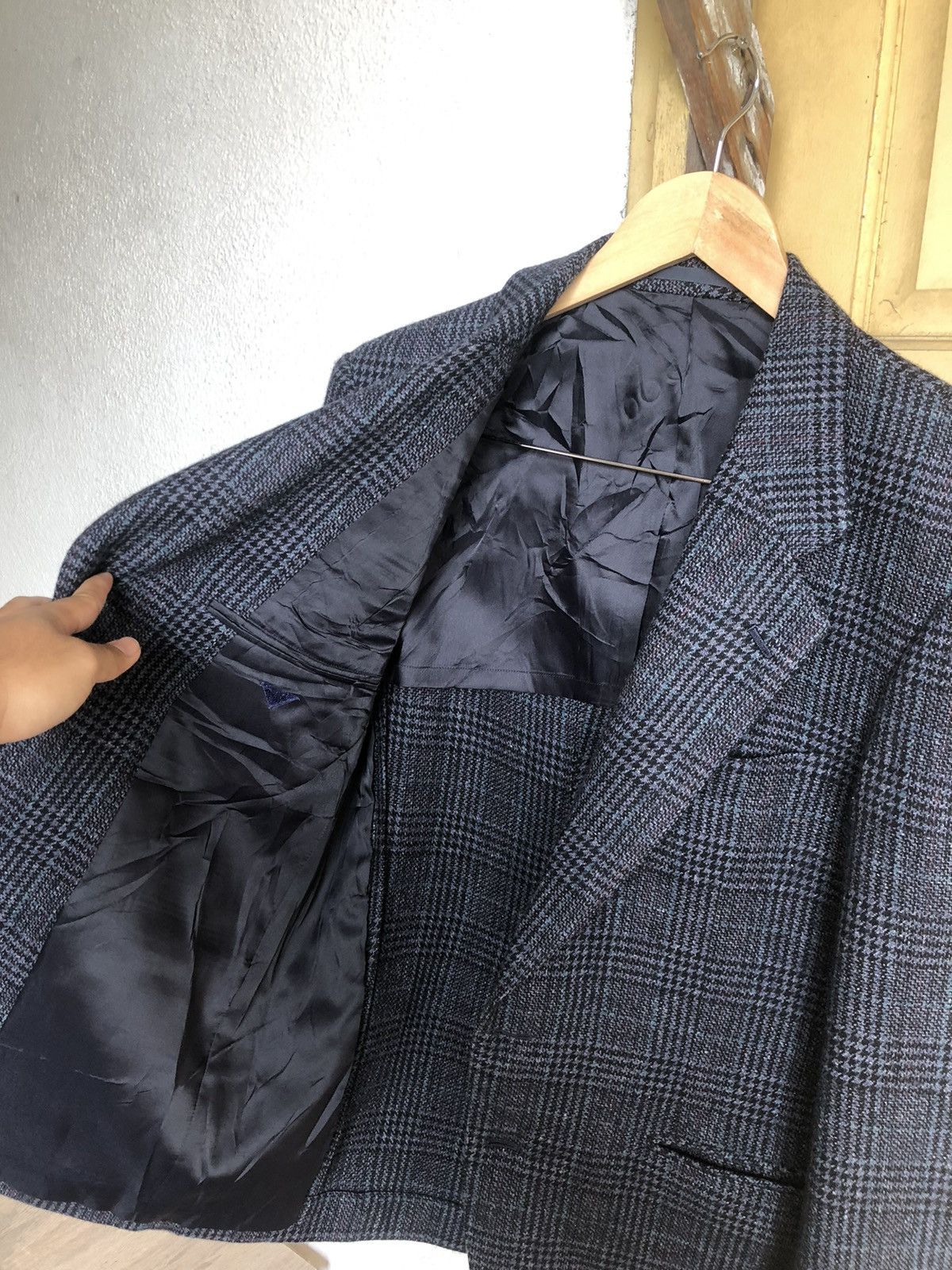 Vintage Vintage Max Laurent Wool Gingham Single Breasted Blazer Size US M / EU 48-50 / 2 - 11 Thumbnail
