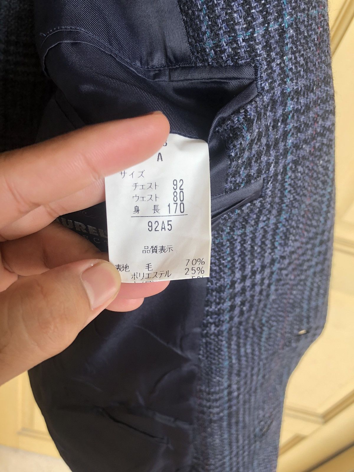 Vintage Vintage Max Laurent Wool Gingham Single Breasted Blazer Size US M / EU 48-50 / 2 - 13 Thumbnail