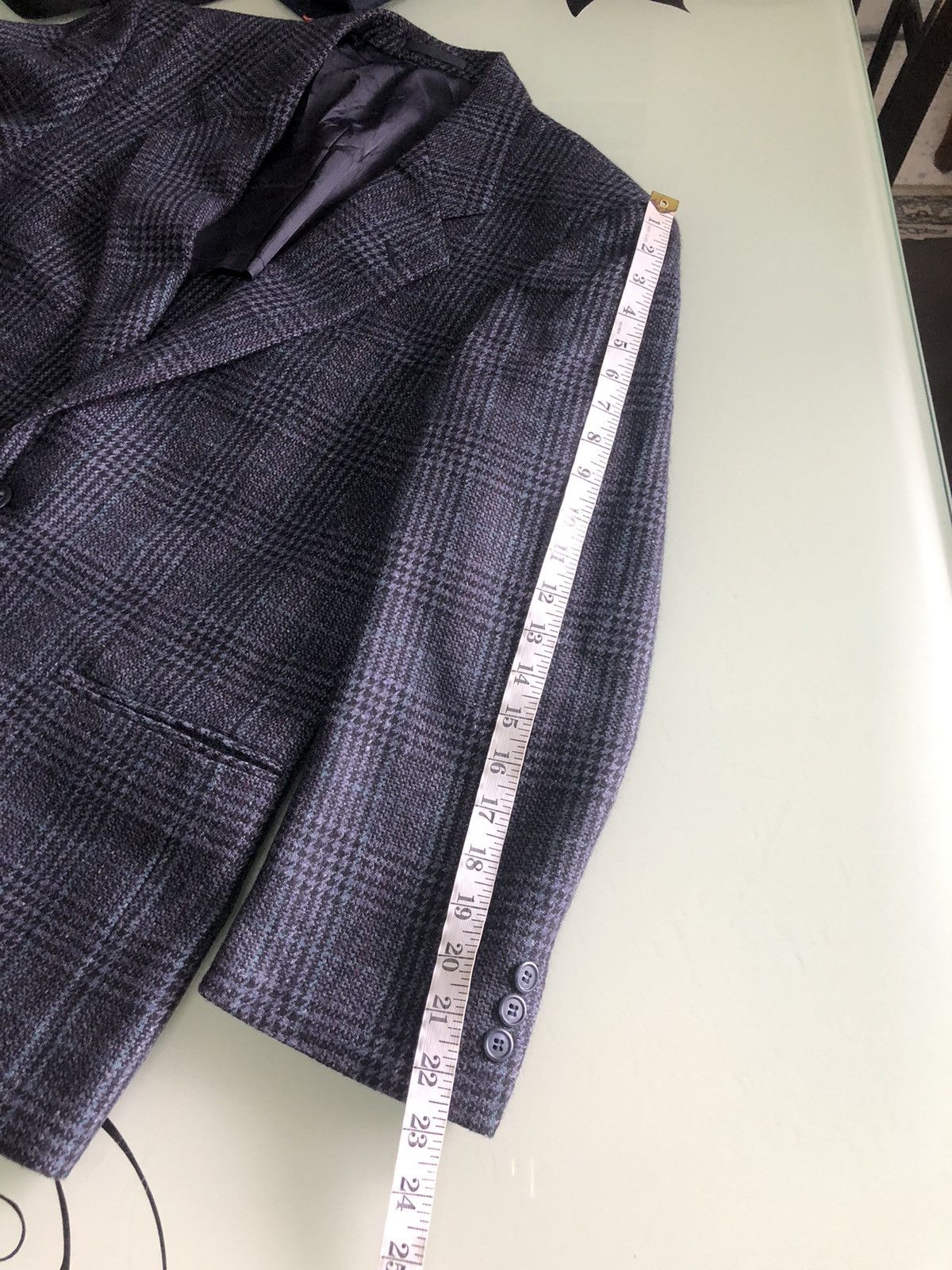Vintage Vintage Max Laurent Wool Gingham Single Breasted Blazer Size US M / EU 48-50 / 2 - 19 Thumbnail