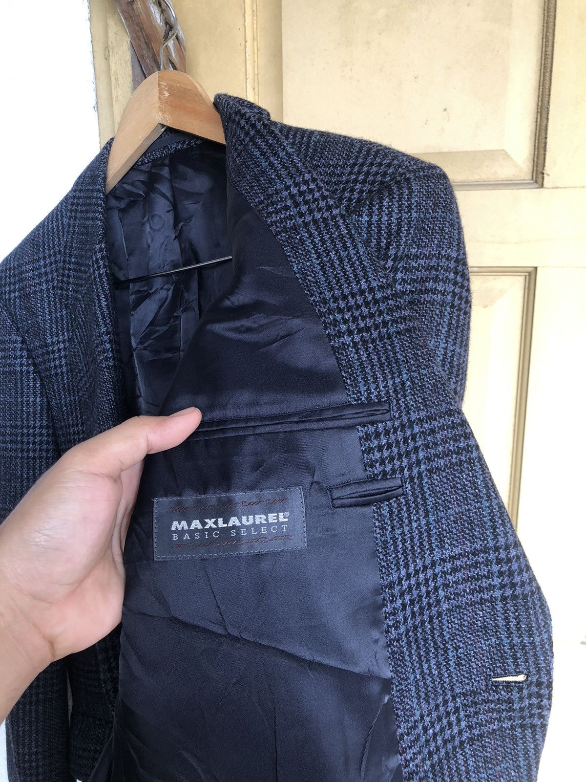 Vintage Vintage Max Laurent Wool Gingham Single Breasted Blazer Size US M / EU 48-50 / 2 - 12 Thumbnail